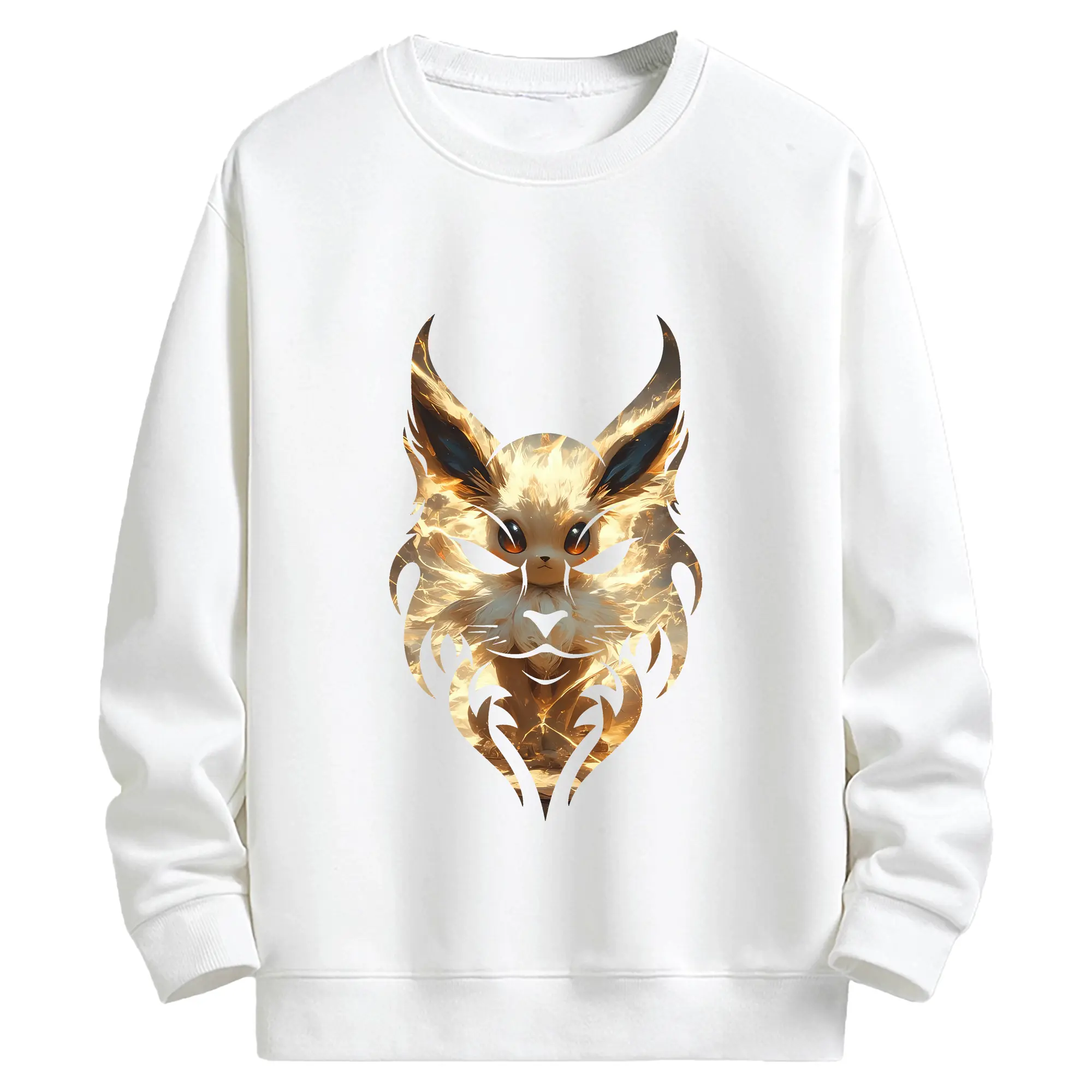 ポケモン グッズ,イーブイ - キッズ クルーネックスウェットシャツ ・ フロントプリント ・ 綿80％ ポリエステル20％ ・ 快適 通学 スポーツ 日常使い お散歩用