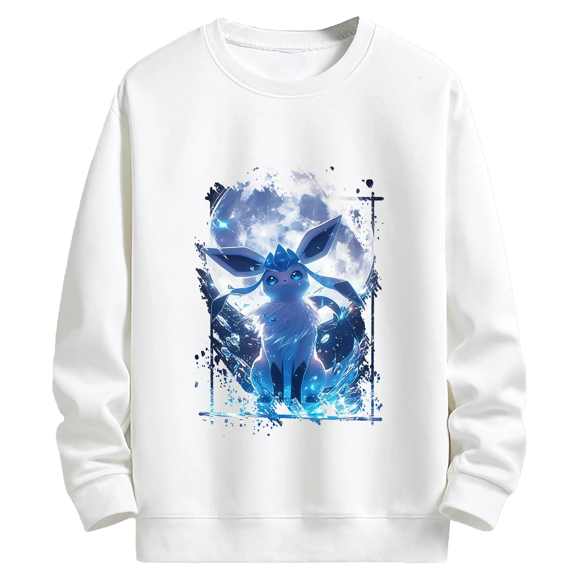 ポケモン グッズ,イーブイ - キッズ クルーネックスウェットシャツ ・ フロントプリント ・ 綿80％ ポリエステル20％ ・ 快適 通学 スポーツ 日常使い お散歩用