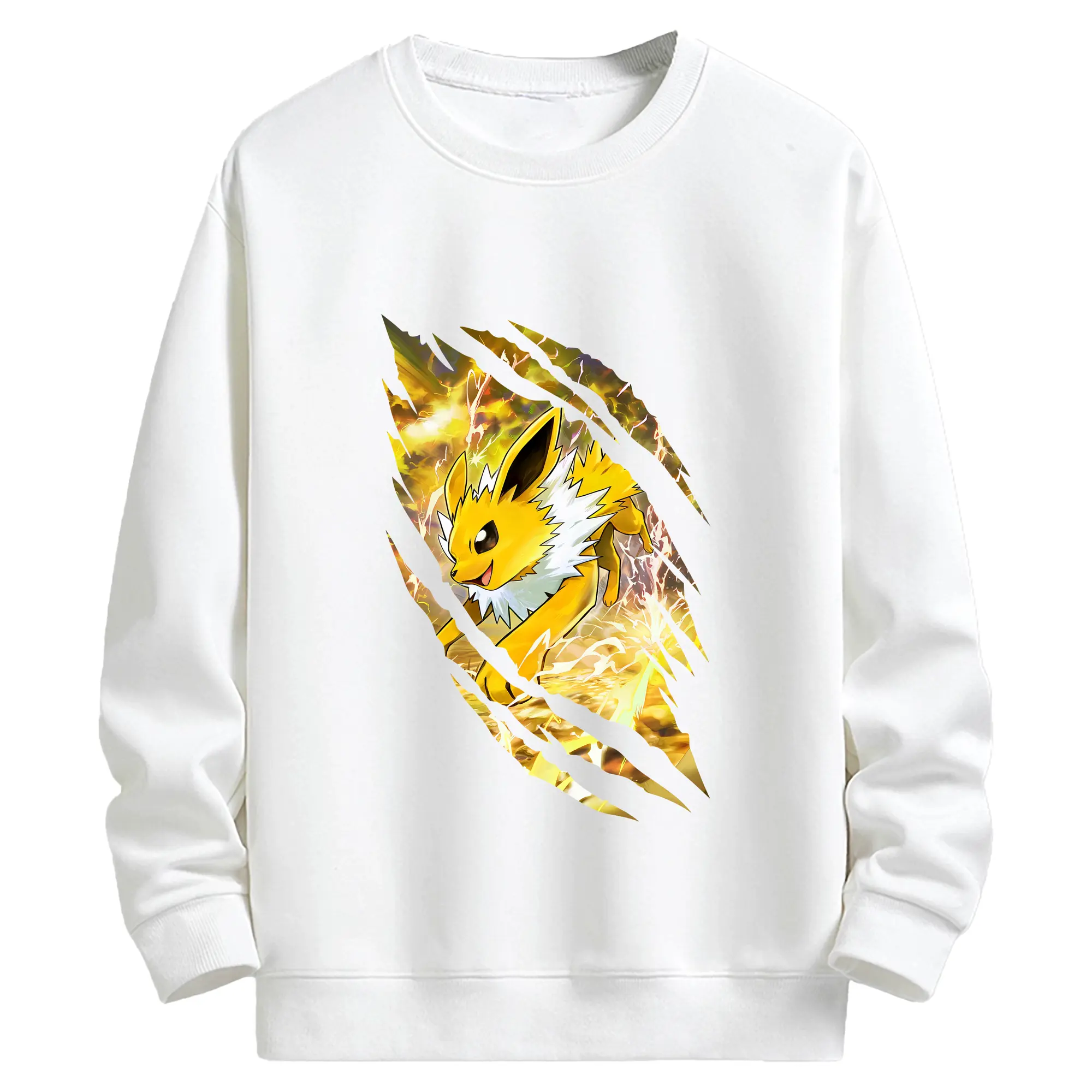 ポケモン グッズ,イーブイ - キッズ クルーネックスウェットシャツ ・ フロントプリント ・ 綿80％ ポリエステル20％ ・ 快適 通学 スポーツ 日常使い お散歩用