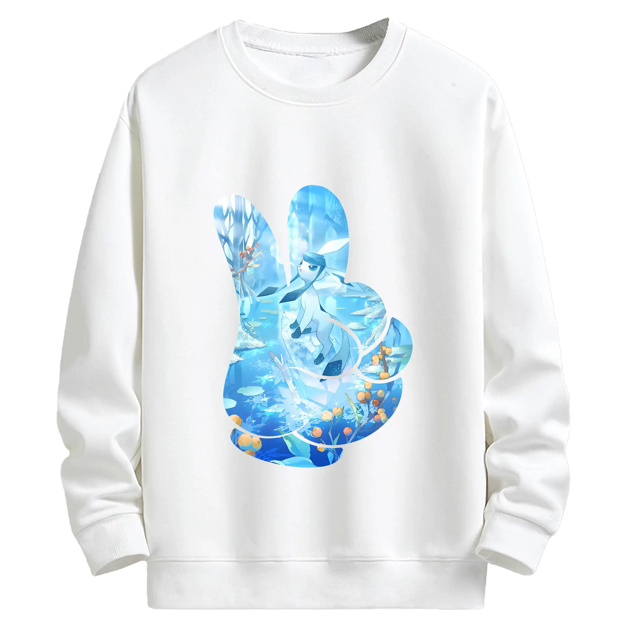 ポケモン グッズ,イーブイ - キッズ クルーネックスウェットシャツ ・ フロントプリント ・ 綿80％ ポリエステル20％ ・ 快適 通学 スポーツ 日常使い お散歩用