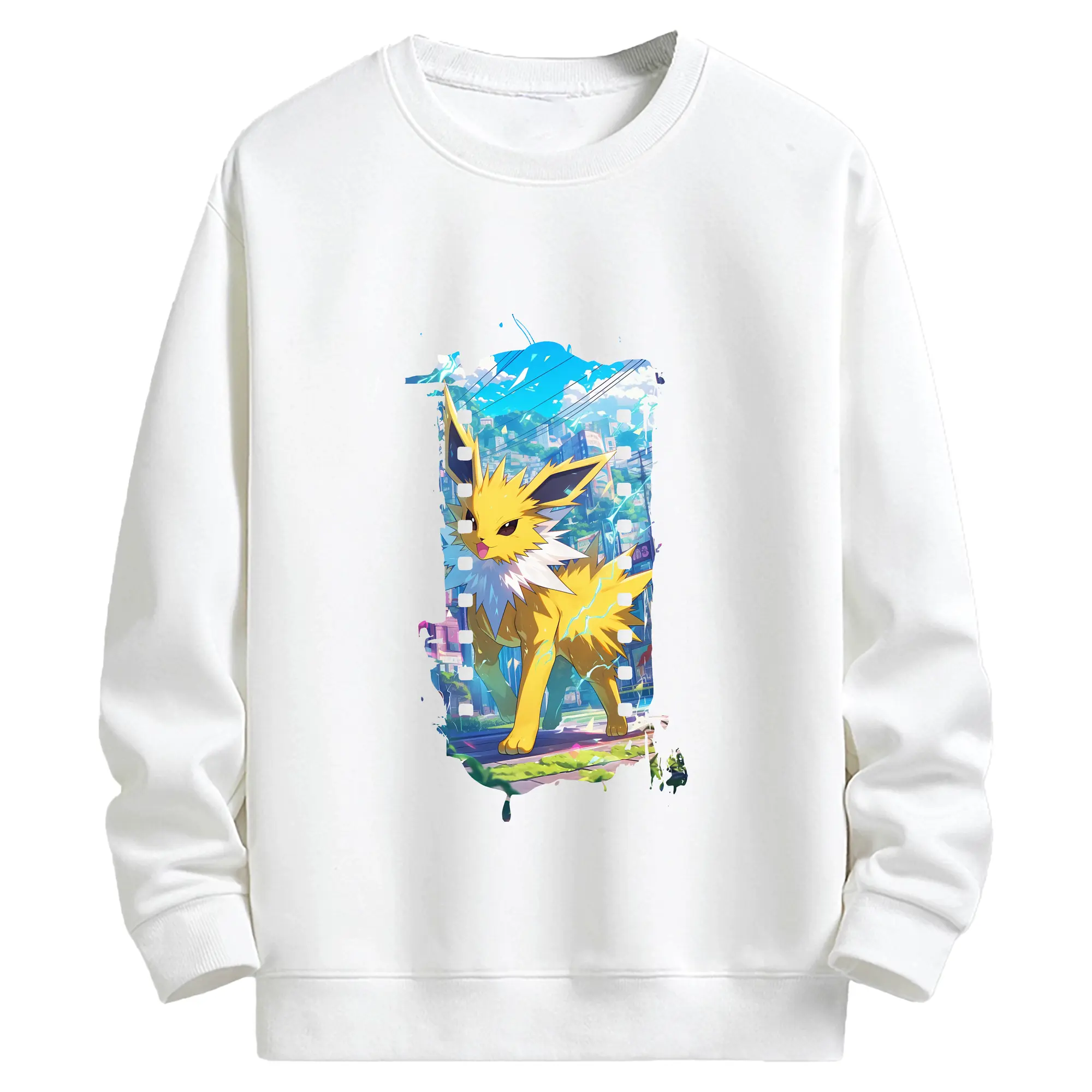 ポケモン グッズ,イーブイ - キッズ クルーネックスウェットシャツ ・ フロントプリント ・ 綿80％ ポリエステル20％ ・ 快適 通学 スポーツ 日常使い お散歩用