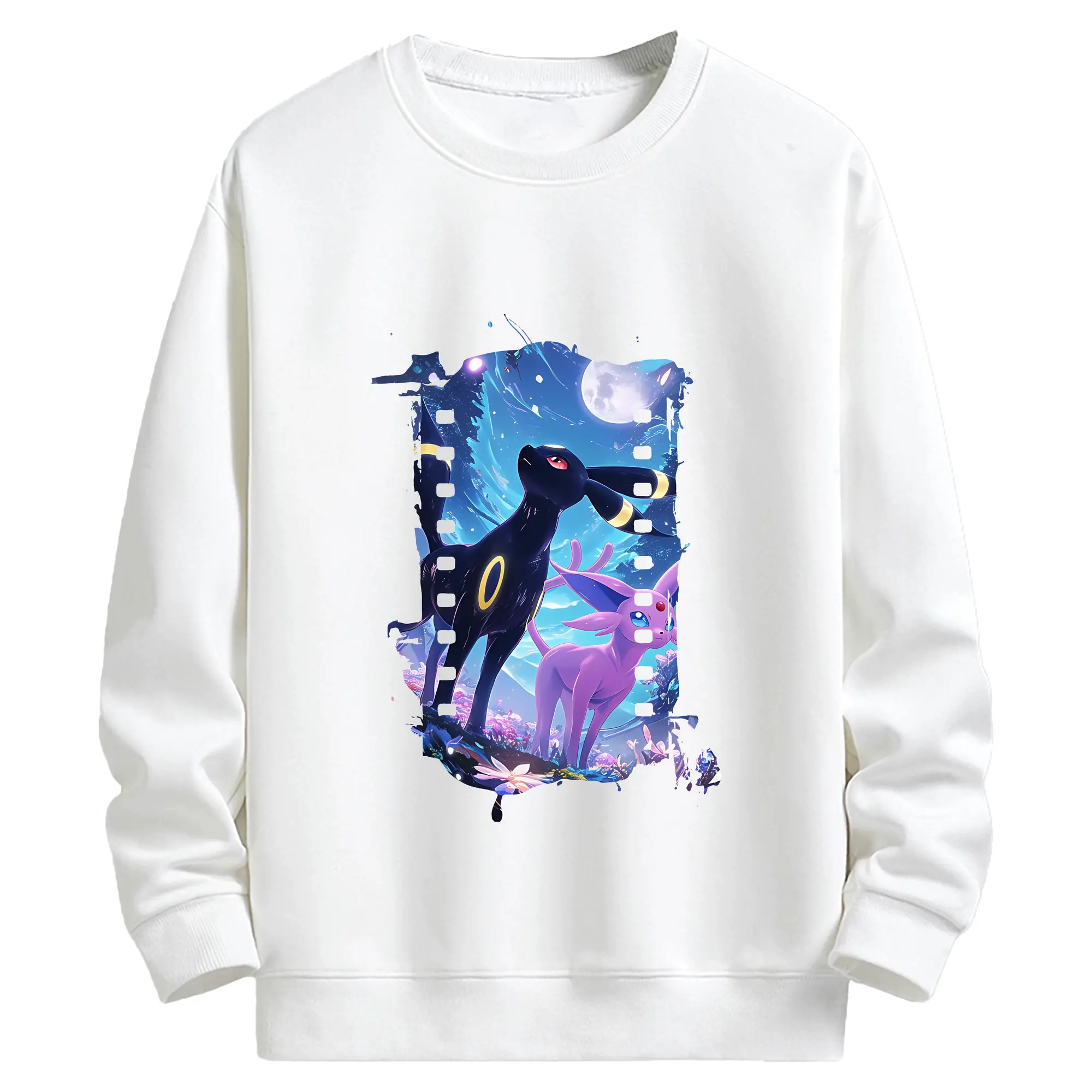 ポケモン グッズ,イーブイ - キッズ クルーネックスウェットシャツ ・ フロントプリント ・ 綿80％ ポリエステル20％ ・ 快適 通学 スポーツ 日常使い お散歩用