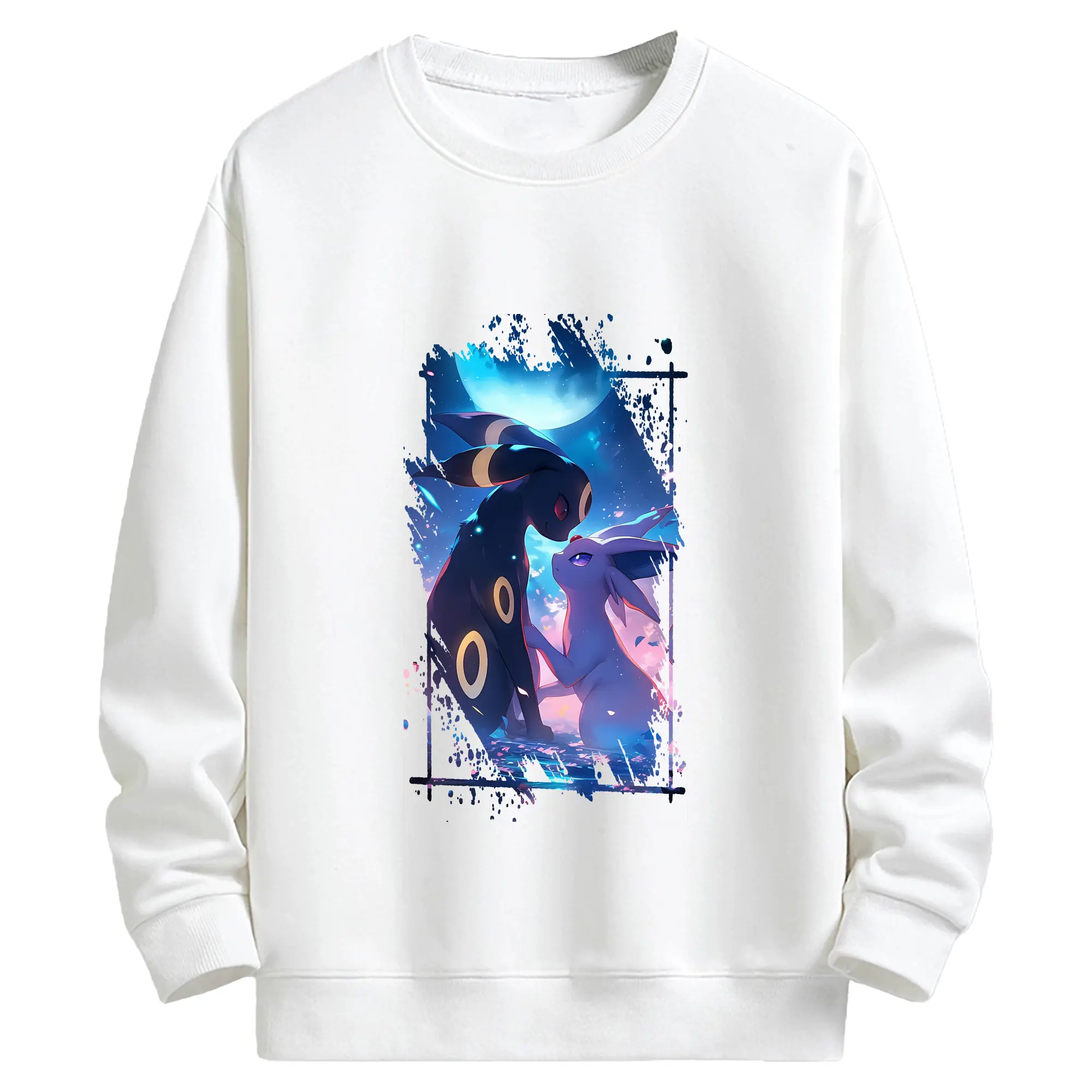 ポケモン グッズ,イーブイ - キッズ クルーネックスウェットシャツ ・ フロントプリント ・ 綿80％ ポリエステル20％ ・ 快適 通学 スポーツ 日常使い お散歩用