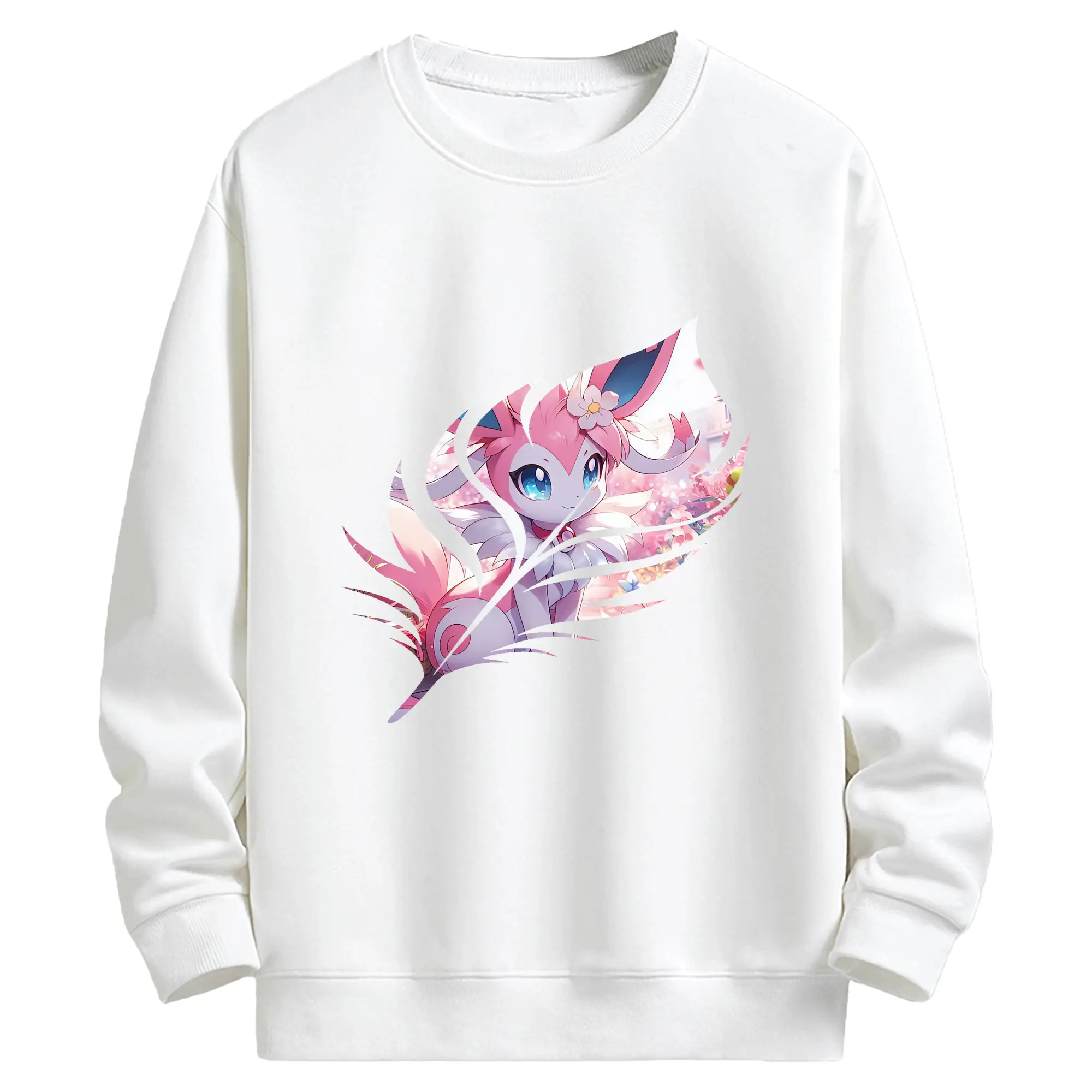 ポケモン グッズ,イーブイ - キッズ クルーネックスウェットシャツ ・ フロントプリント ・ 綿80％ ポリエステル20％ ・ 快適 通学 スポーツ 日常使い お散歩用