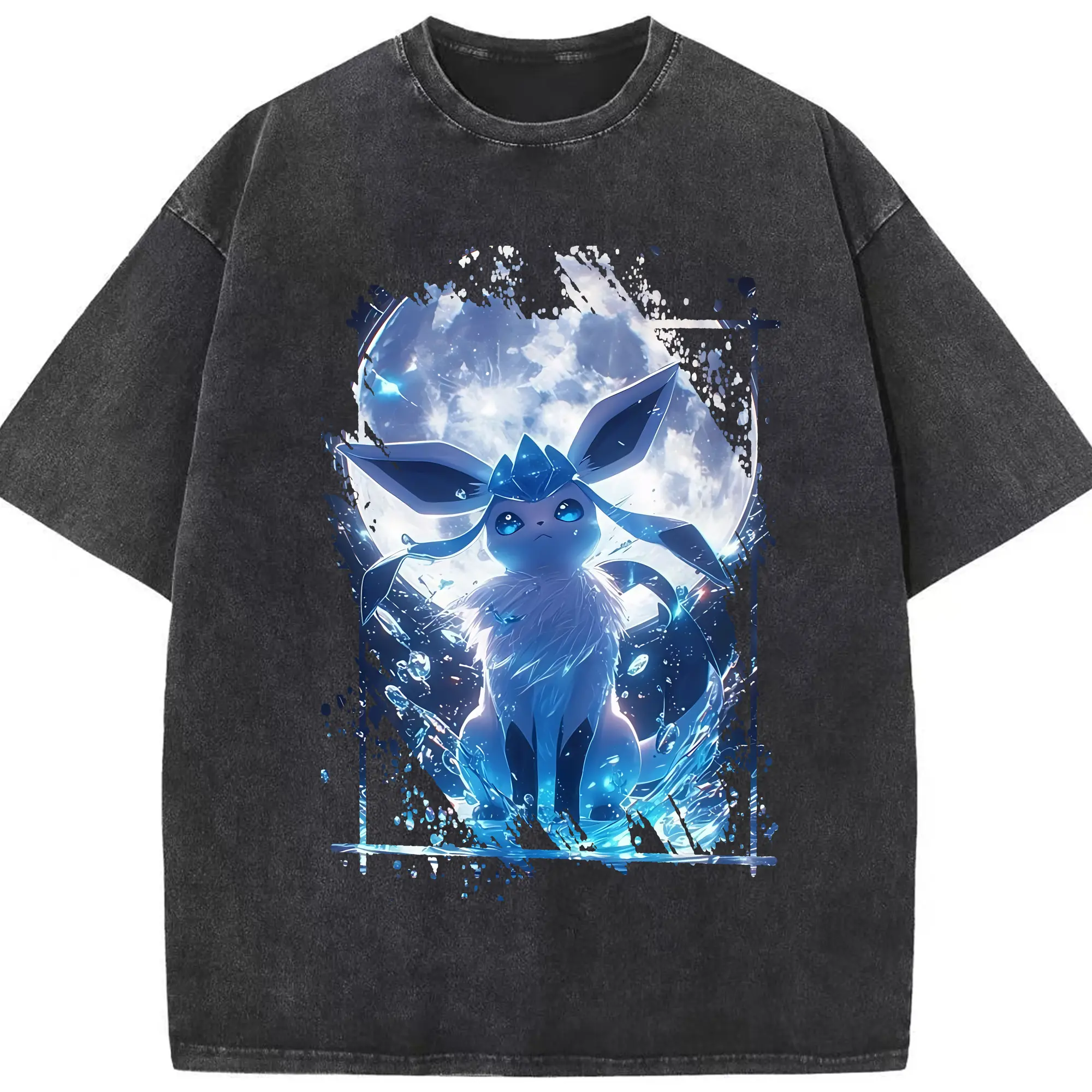 ポケモン グッズ,イーブイ - 綿100％ ヴィンテージ風 半袖Tシャツ ・ フロントプリント ・ 柔らか肌触り ・ 通気性 快適 ・ スポーツ カジュアル 外出用