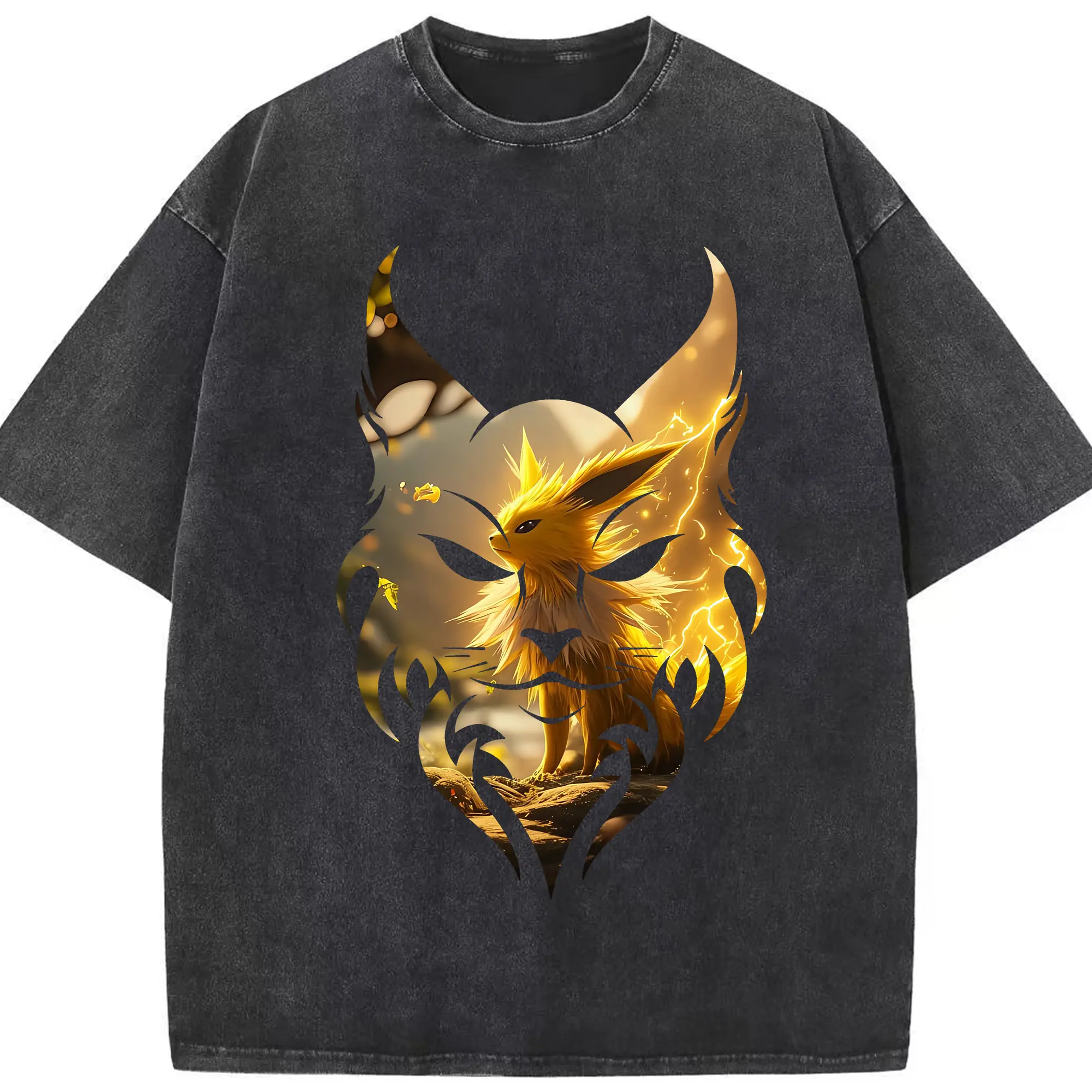 ポケモン グッズ,イーブイ - 綿100％ ヴィンテージ風 半袖Tシャツ ・ フロントプリント ・ 柔らか肌触り ・ 通気性 快適 ・ スポーツ カジュアル 外出用