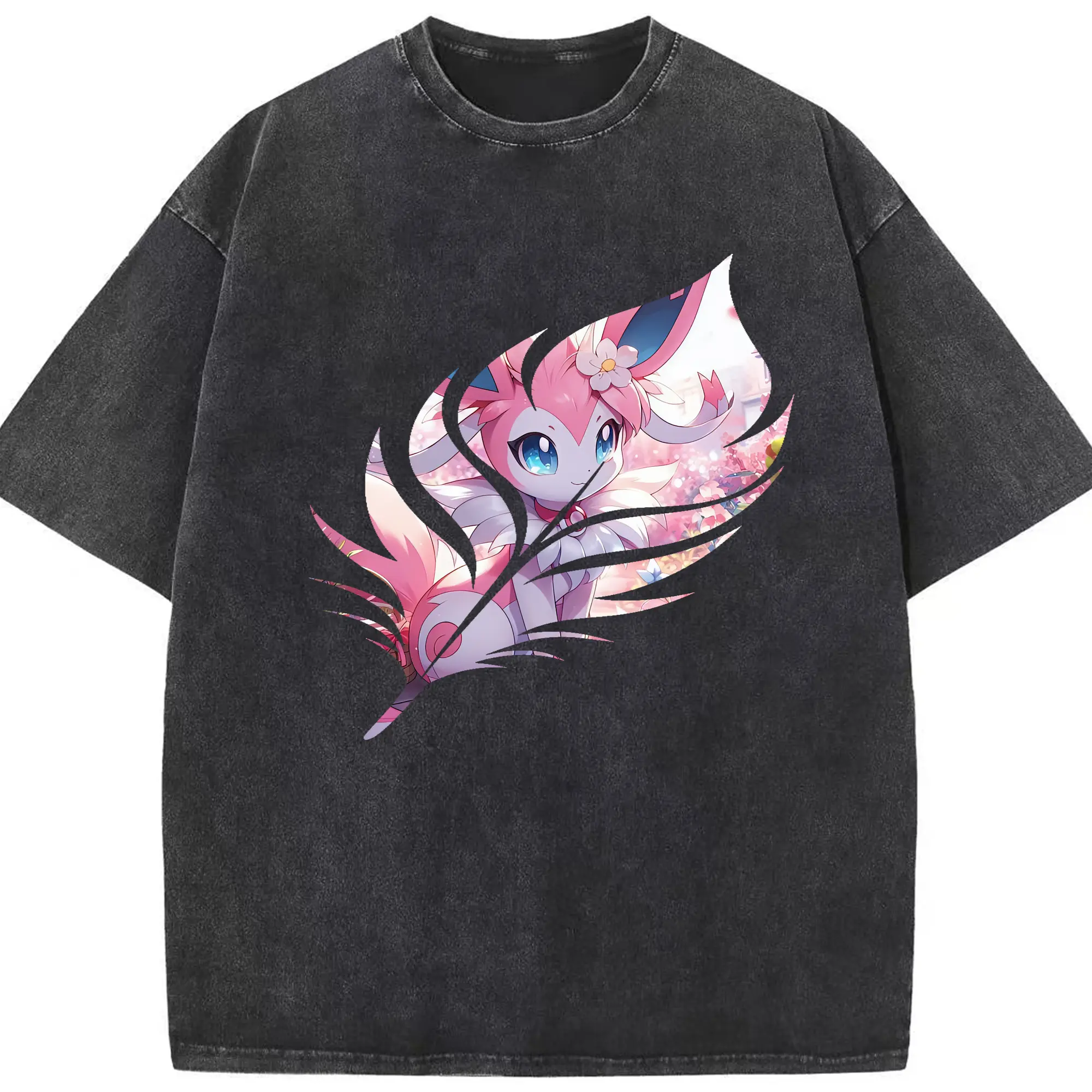 ポケモン グッズ,イーブイ - 綿100％ ヴィンテージ風 半袖Tシャツ ・ フロントプリント ・ 柔らか肌触り ・ 通気性 快適 ・ スポーツ カジュアル 外出用