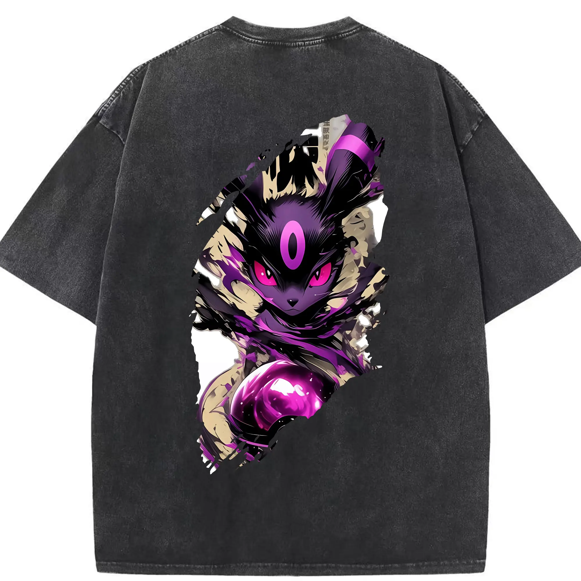 ポケモン グッズ,イーブイ - 綿100％ ヴィンテージ風 半袖Tシャツ ・ 背面プリント ・ 柔らか肌触り ・ 通気性 快適 ・ スポーツ カジュアル 外出用