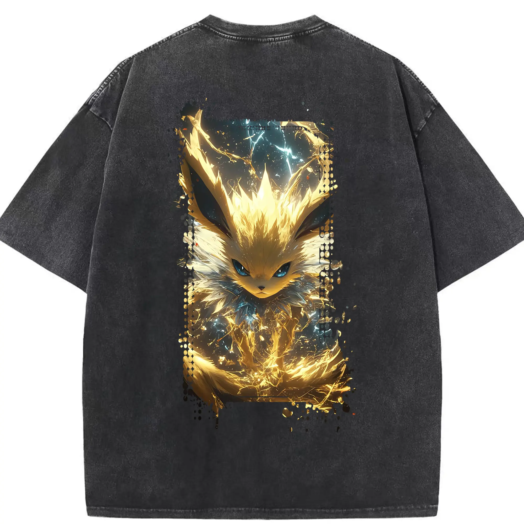 ポケモン グッズ,イーブイ - 綿100％ ヴィンテージ風 半袖Tシャツ ・ 背面プリント ・ 柔らか肌触り ・ 通気性 快適 ・ スポーツ カジュアル 外出用