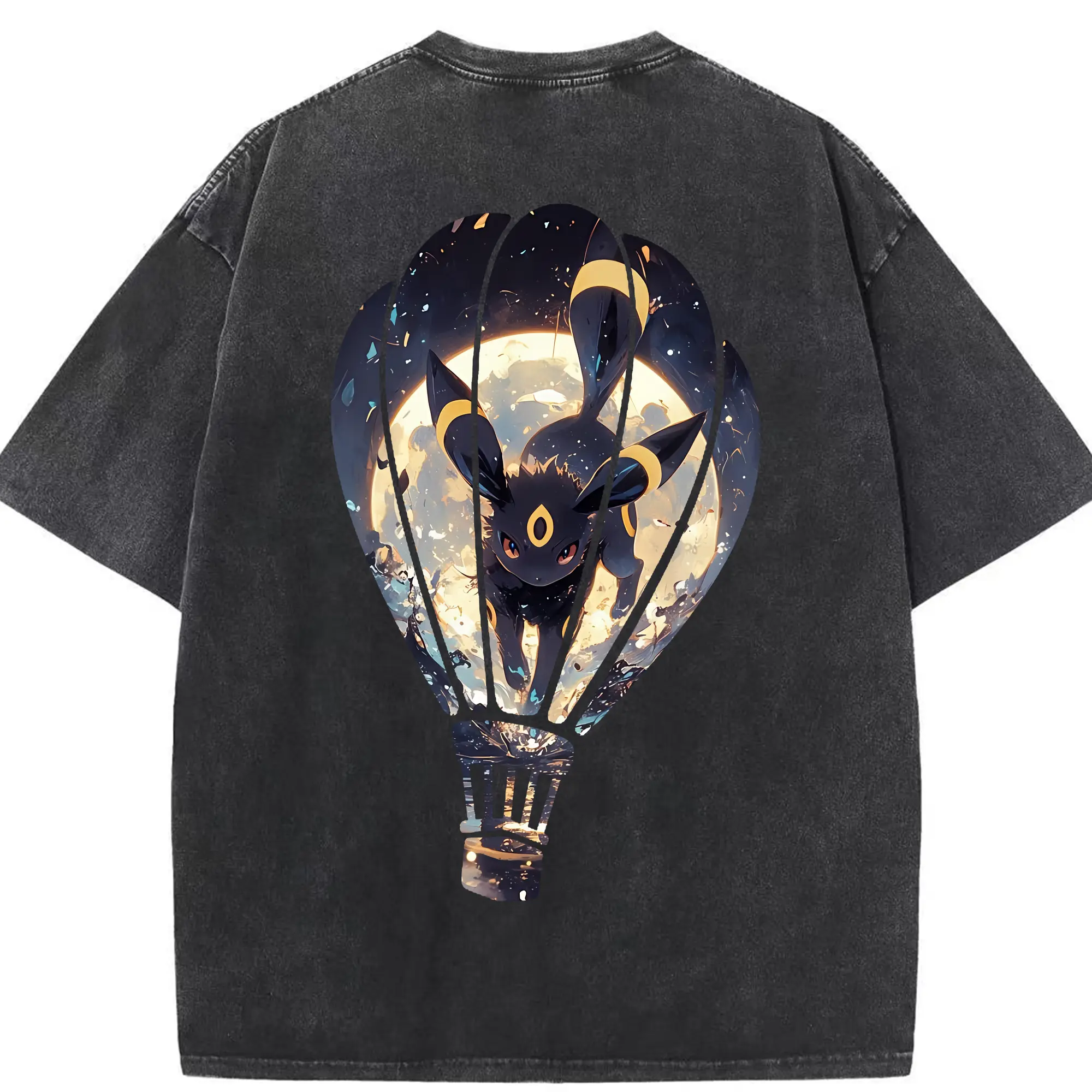 ポケモン グッズ,イーブイ - 綿100％ ヴィンテージ風 半袖Tシャツ ・ 背面プリント ・ 柔らか肌触り ・ 通気性 快適 ・ スポーツ カジュアル 外出用