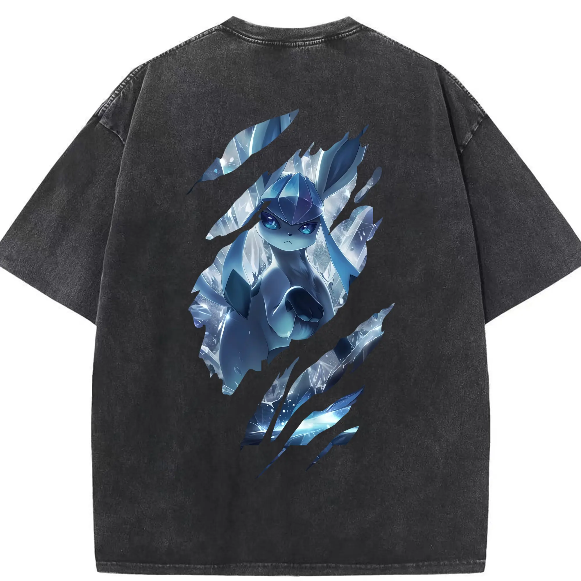 ポケモン グッズ,イーブイ - 綿100％ ヴィンテージ風 半袖Tシャツ ・ 背面プリント ・ 柔らか肌触り ・ 通気性 快適 ・ スポーツ カジュアル 外出用