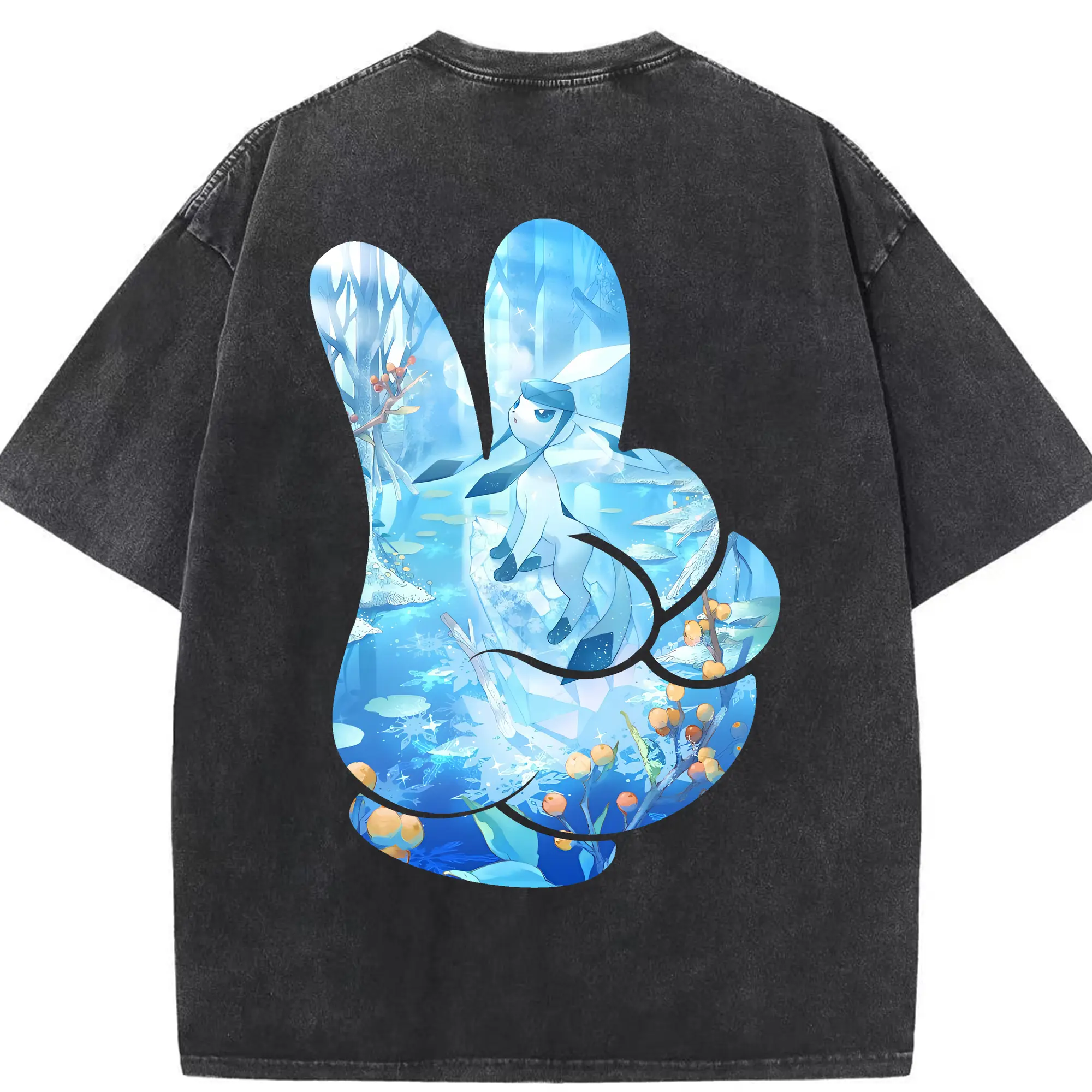 ポケモン グッズ,イーブイ - 綿100％ ヴィンテージ風 半袖Tシャツ ・ 背面プリント ・ 柔らか肌触り ・ 通気性 快適 ・ スポーツ カジュアル 外出用