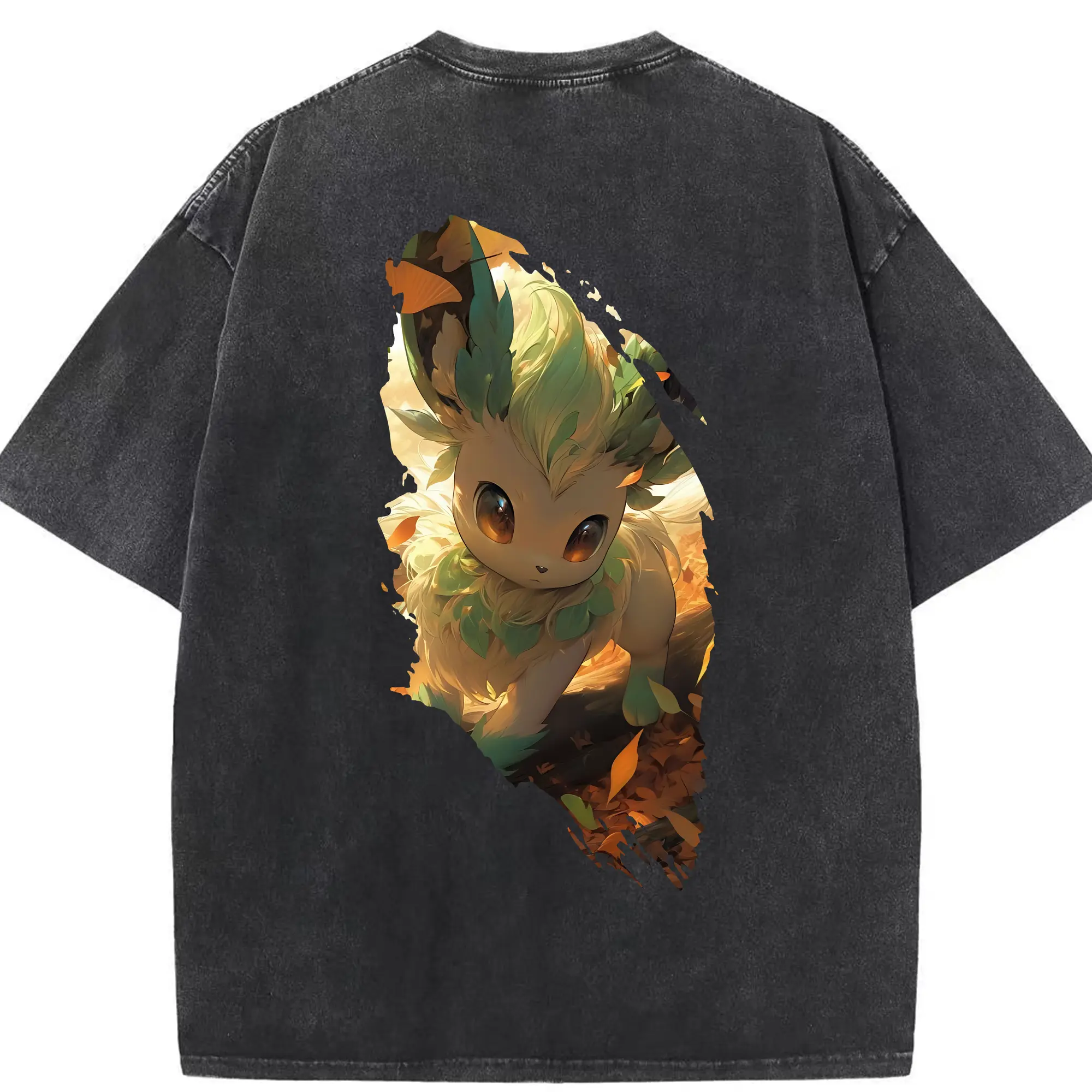 ポケモン グッズ,イーブイ - 綿100％ ヴィンテージ風 半袖Tシャツ ・ 背面プリント ・ 柔らか肌触り ・ 通気性 快適 ・ スポーツ カジュアル 外出用