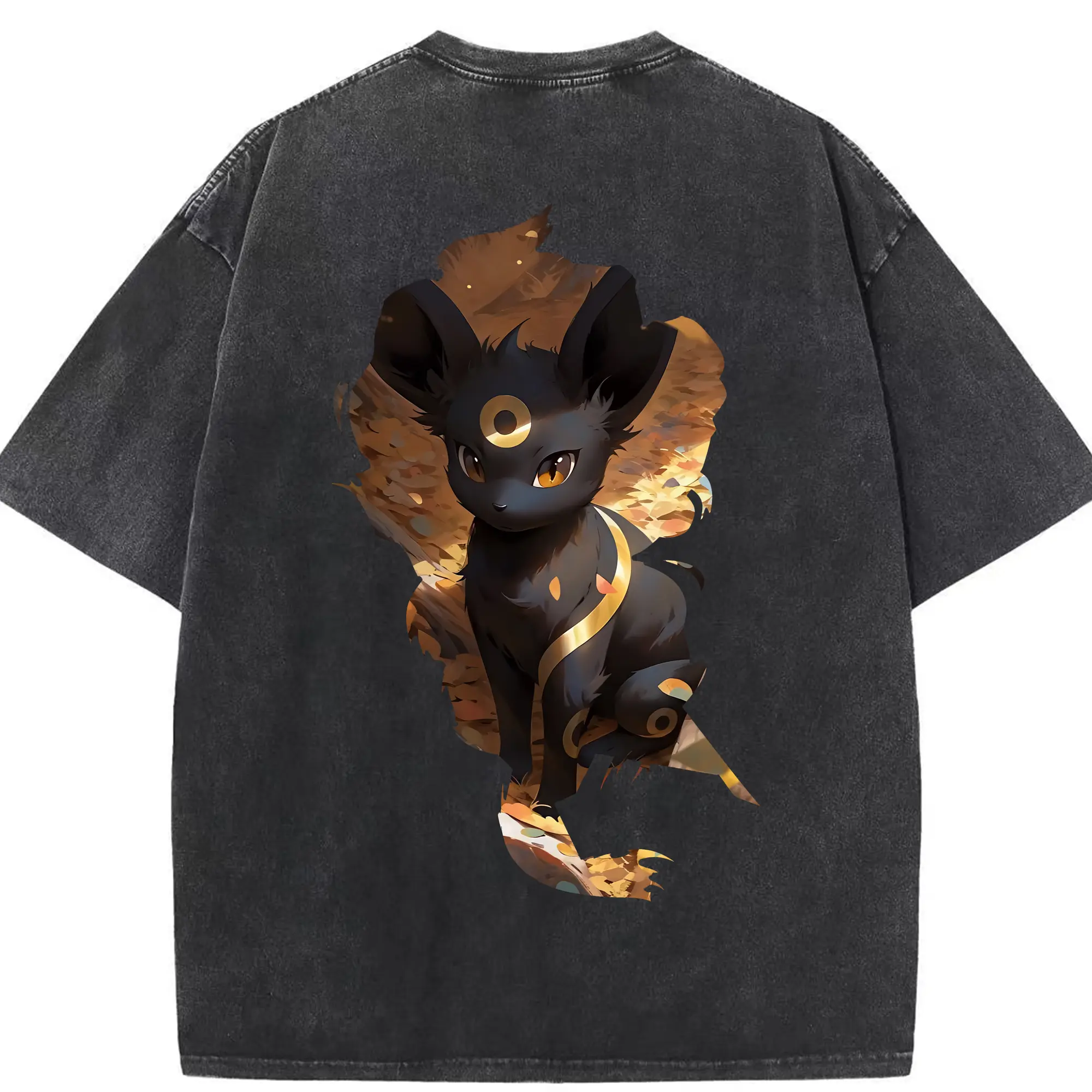 ポケモン グッズ,イーブイ - 綿100％ ヴィンテージ風 半袖Tシャツ ・ 背面プリント ・ 柔らか肌触り ・ 通気性 快適 ・ スポーツ カジュアル 外出用