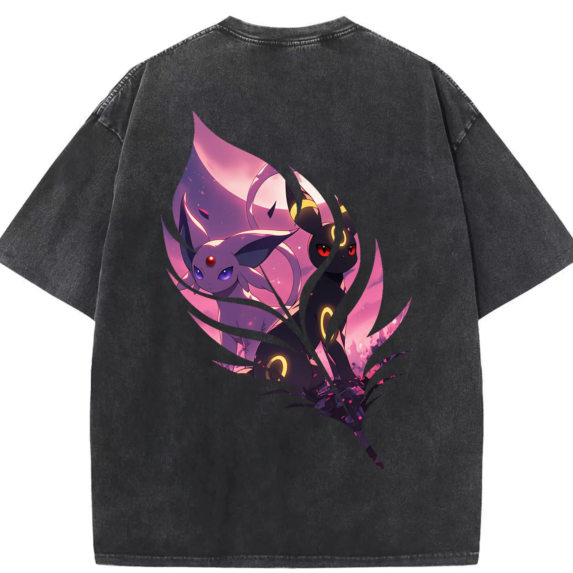 ポケモン グッズ,イーブイ - 綿100％ ヴィンテージ風 半袖Tシャツ ・ 背面プリント ・ 柔らか肌触り ・ 通気性 快適 ・ スポーツ カジュアル 外出用