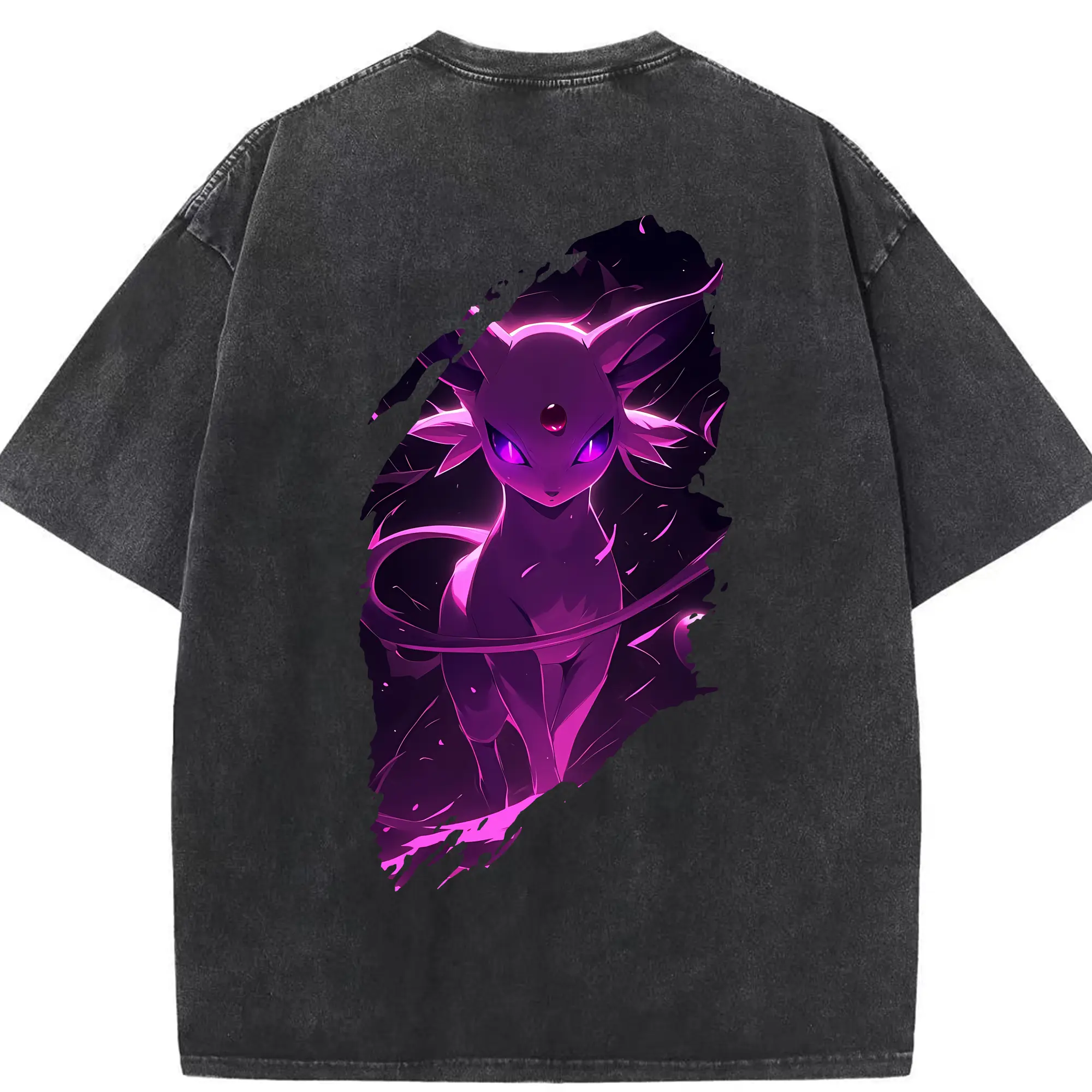 ポケモン グッズ,イーブイ - 綿100％ ヴィンテージ風 半袖Tシャツ ・ 背面プリント ・ 柔らか肌触り ・ 通気性 快適 ・ スポーツ カジュアル 外出用