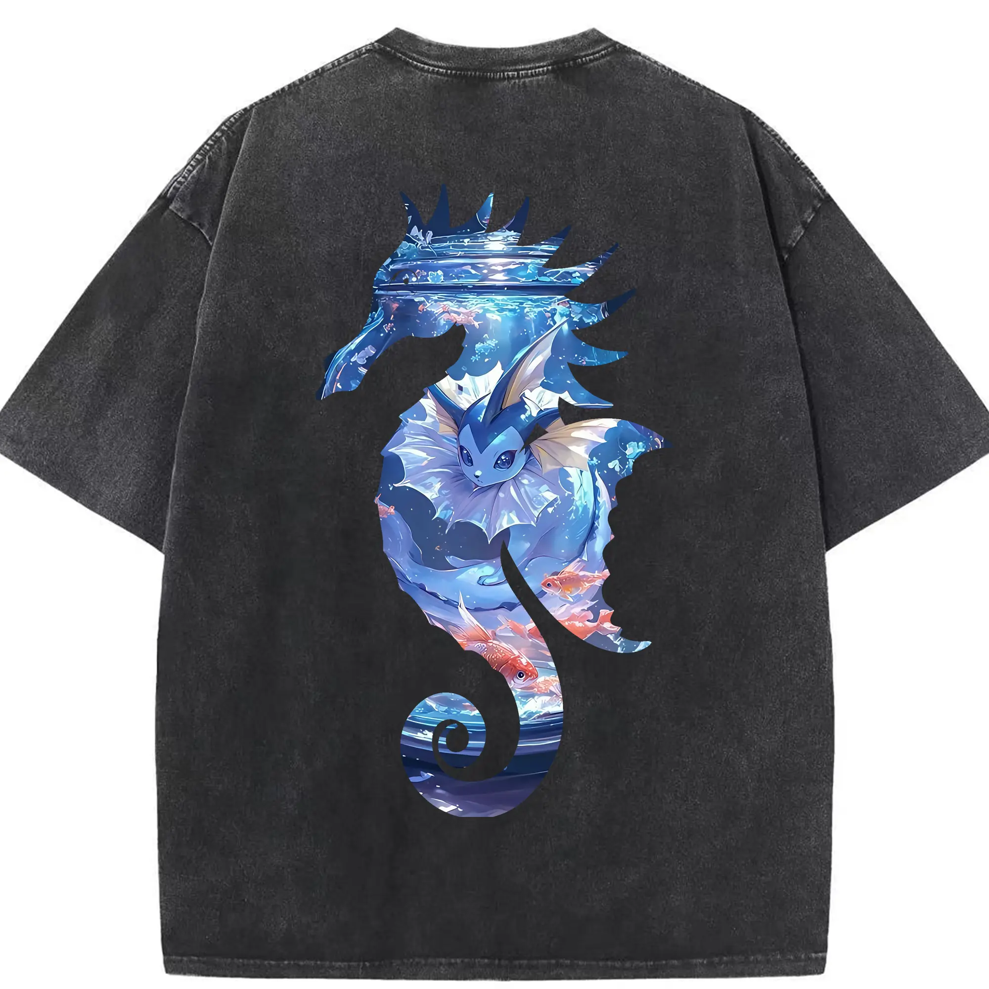 ポケモン グッズ,イーブイ - 綿100％ ヴィンテージ風 半袖Tシャツ ・ 背面プリント ・ 柔らか肌触り ・ 通気性 快適 ・ スポーツ カジュアル 外出用