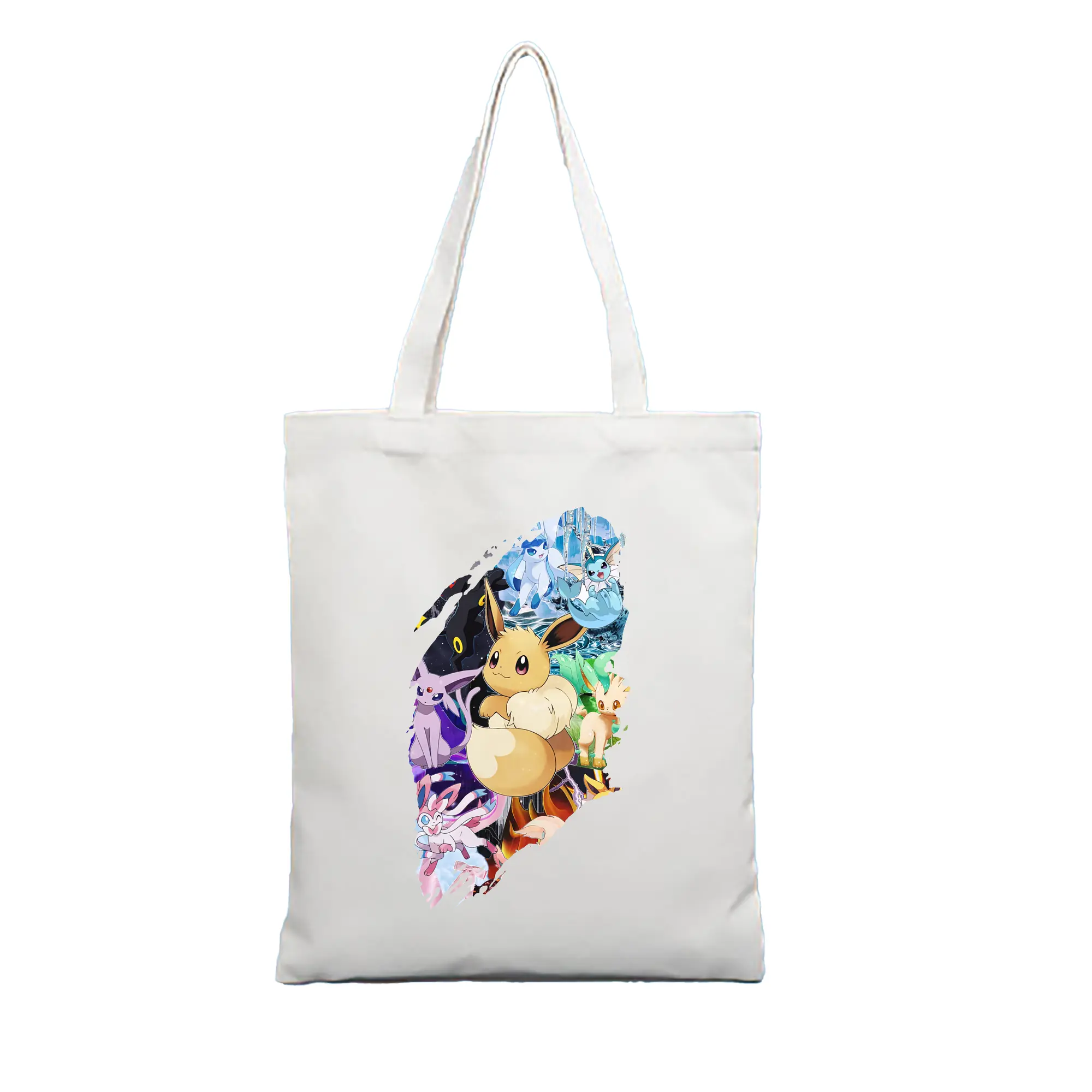 ポケモン グッズ,イーブイ - 縦型キャンバス手提げバッグ（トートバッグ） ・ キャンバス素材 ・ ショッピング用 ・ 軽量 丈夫 お手入れ簡単