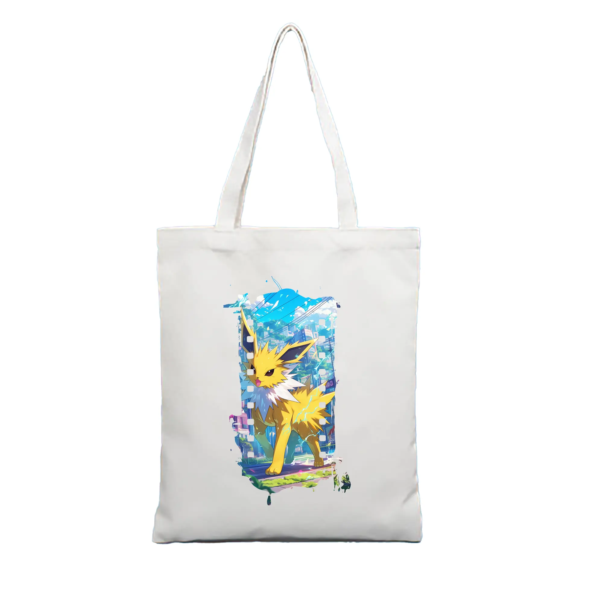 ポケモン グッズ,イーブイ - 縦型キャンバス手提げバッグ（トートバッグ） ・ キャンバス素材 ・ ショッピング用 ・ 軽量 丈夫 お手入れ簡単