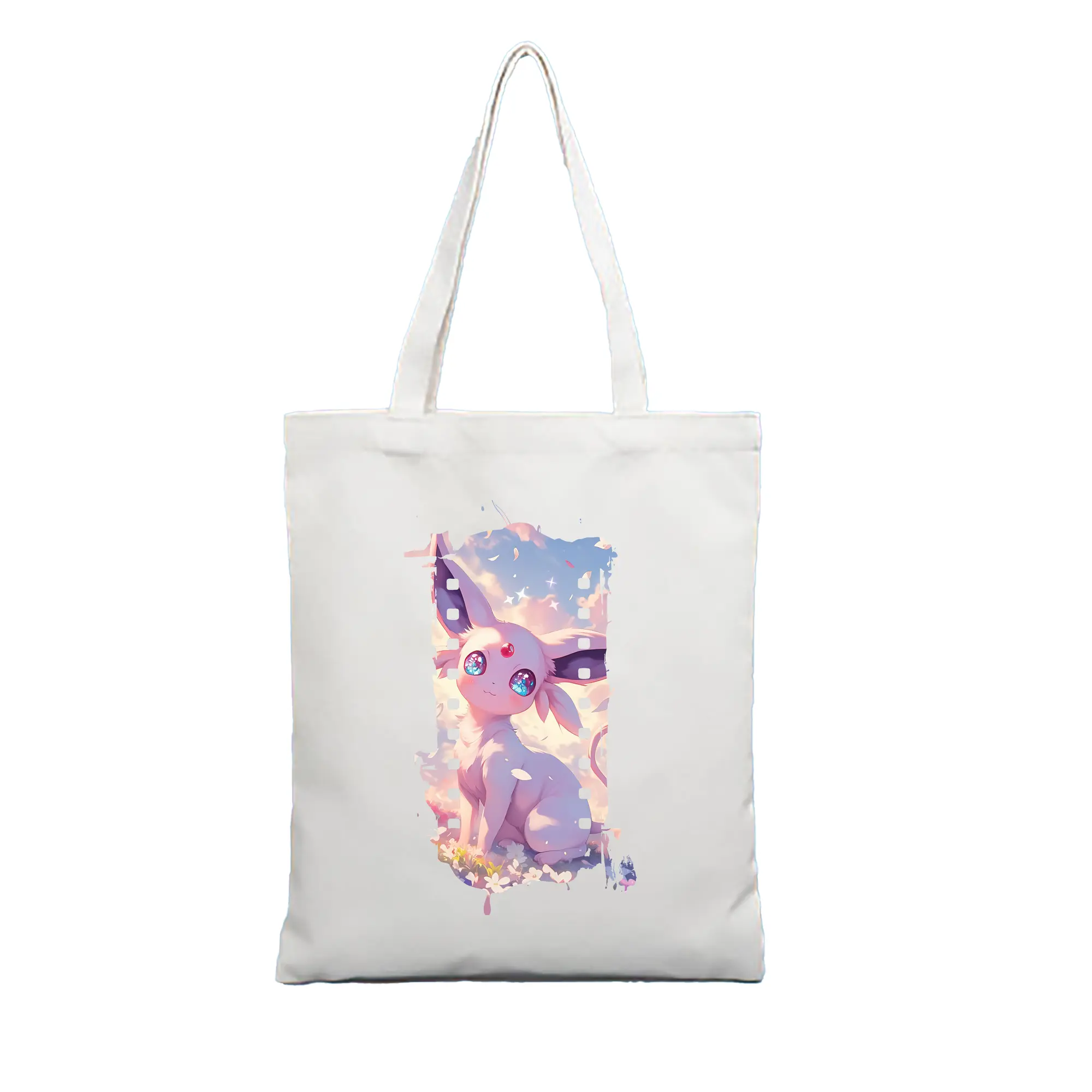 ポケモン グッズ,イーブイ - 縦型キャンバス手提げバッグ（トートバッグ） ・ キャンバス素材 ・ ショッピング用 ・ 軽量 丈夫 お手入れ簡単