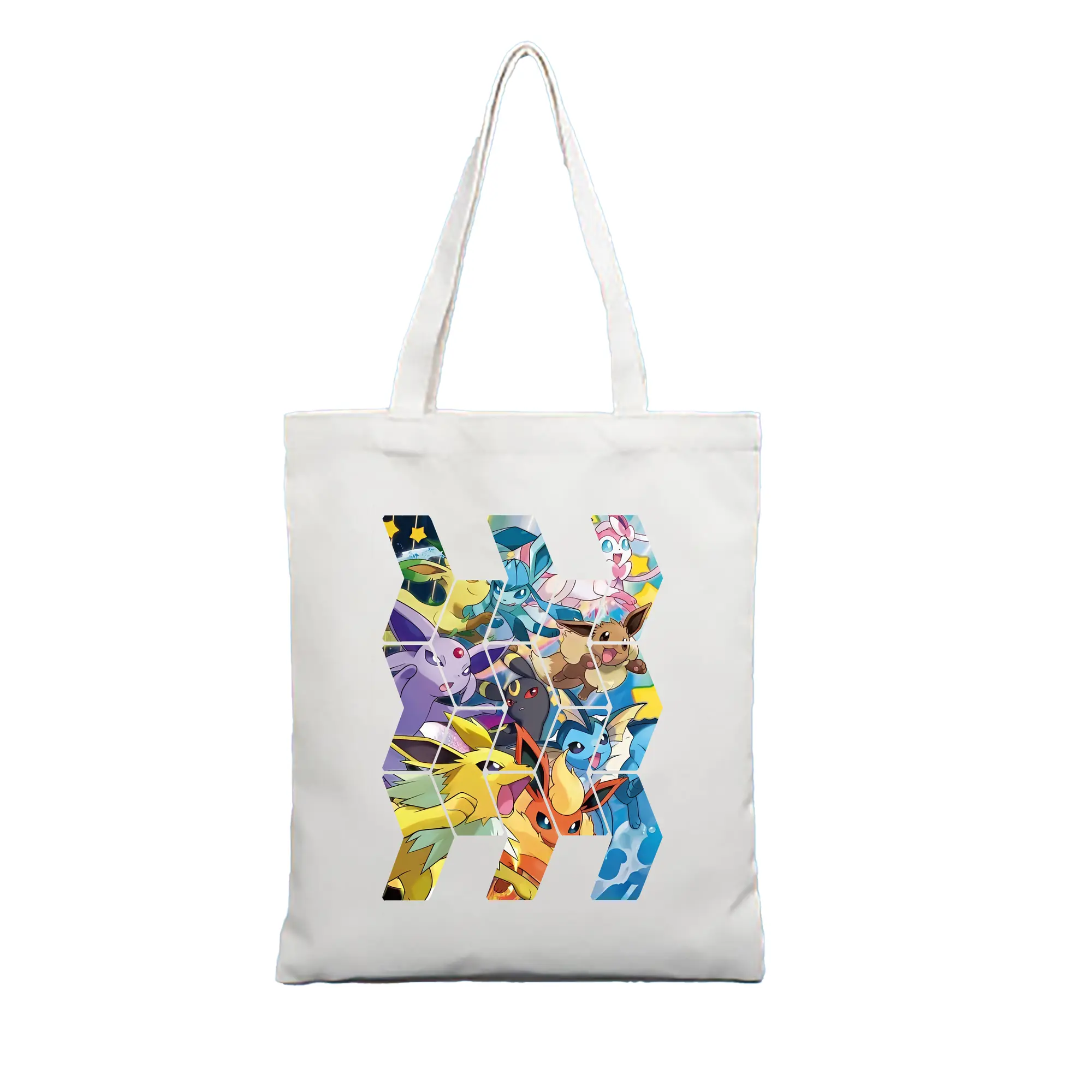 ポケモン グッズ,イーブイ - 縦型キャンバス手提げバッグ（トートバッグ） ・ キャンバス素材 ・ ショッピング用 ・ 軽量 丈夫 お手入れ簡単