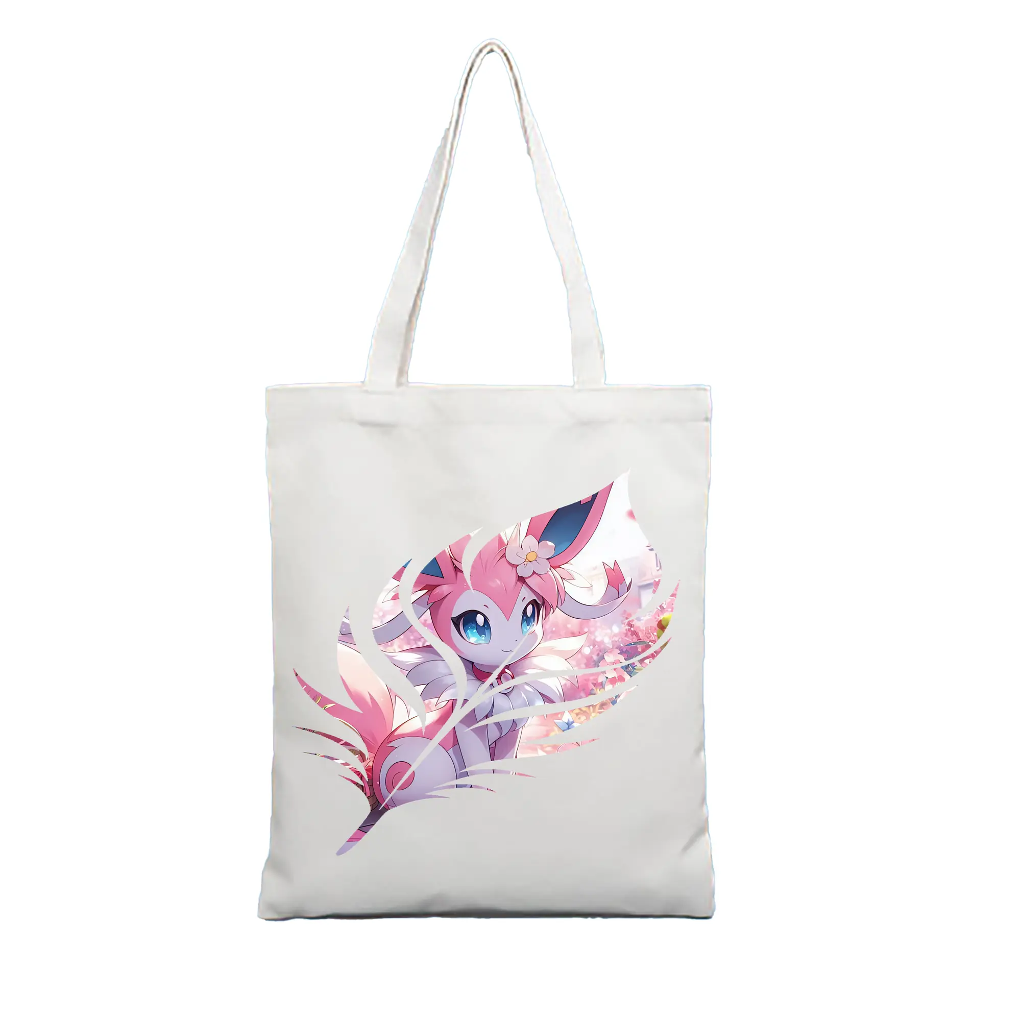 ポケモン グッズ,イーブイ - 縦型キャンバス手提げバッグ（トートバッグ） ・ キャンバス素材 ・ ショッピング用 ・ 軽量 丈夫 お手入れ簡単