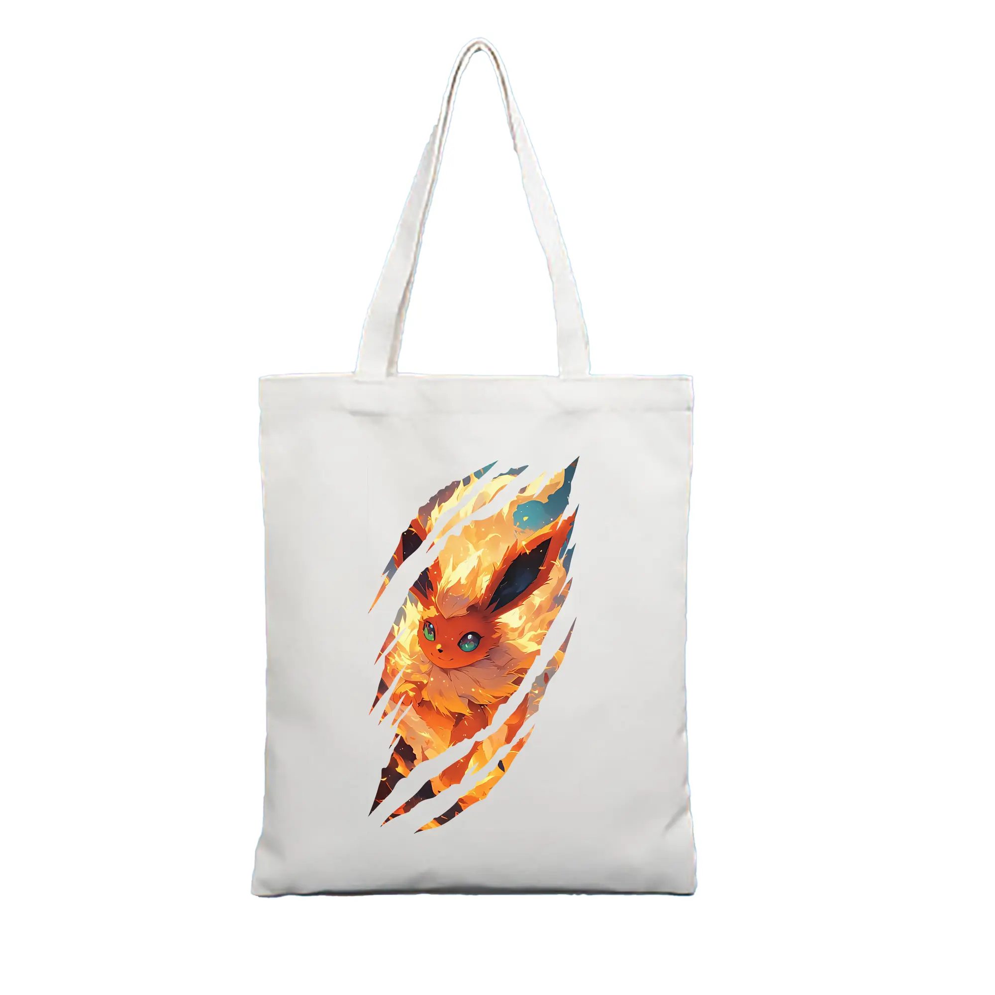ポケモン グッズ,イーブイ - 縦型キャンバス手提げバッグ（トートバッグ） ・ キャンバス素材 ・ ショッピング用 ・ 軽量 丈夫 お手入れ簡単