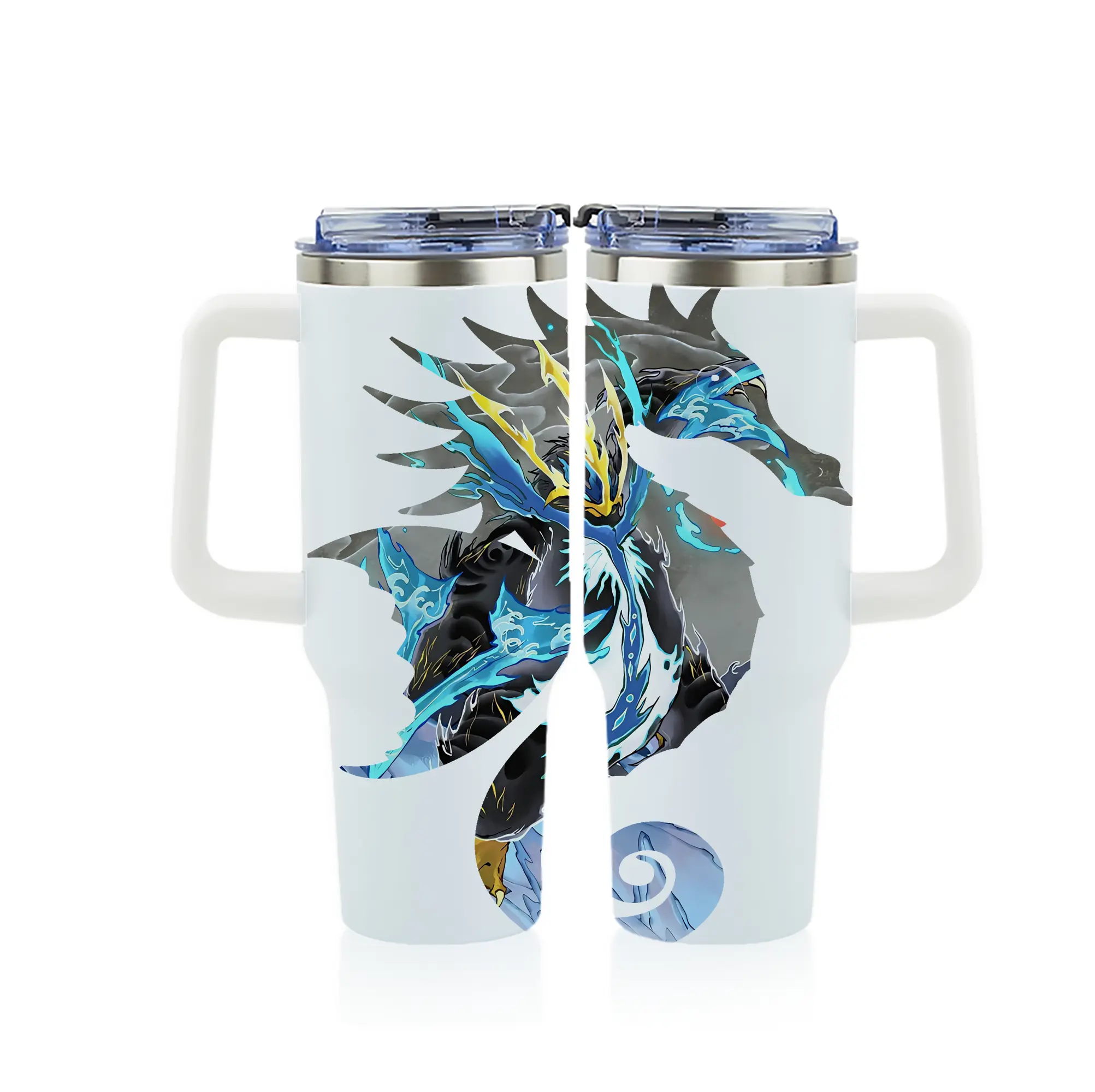 ポケモン グッズ,ポッチャマ - 1200mL フルプリント車用タンブラー ・ 304ステンレス 内側 ・ 201ステンレス 外側 ・ 保温 保冷 ・ 通勤 ドライブ アウトドア用