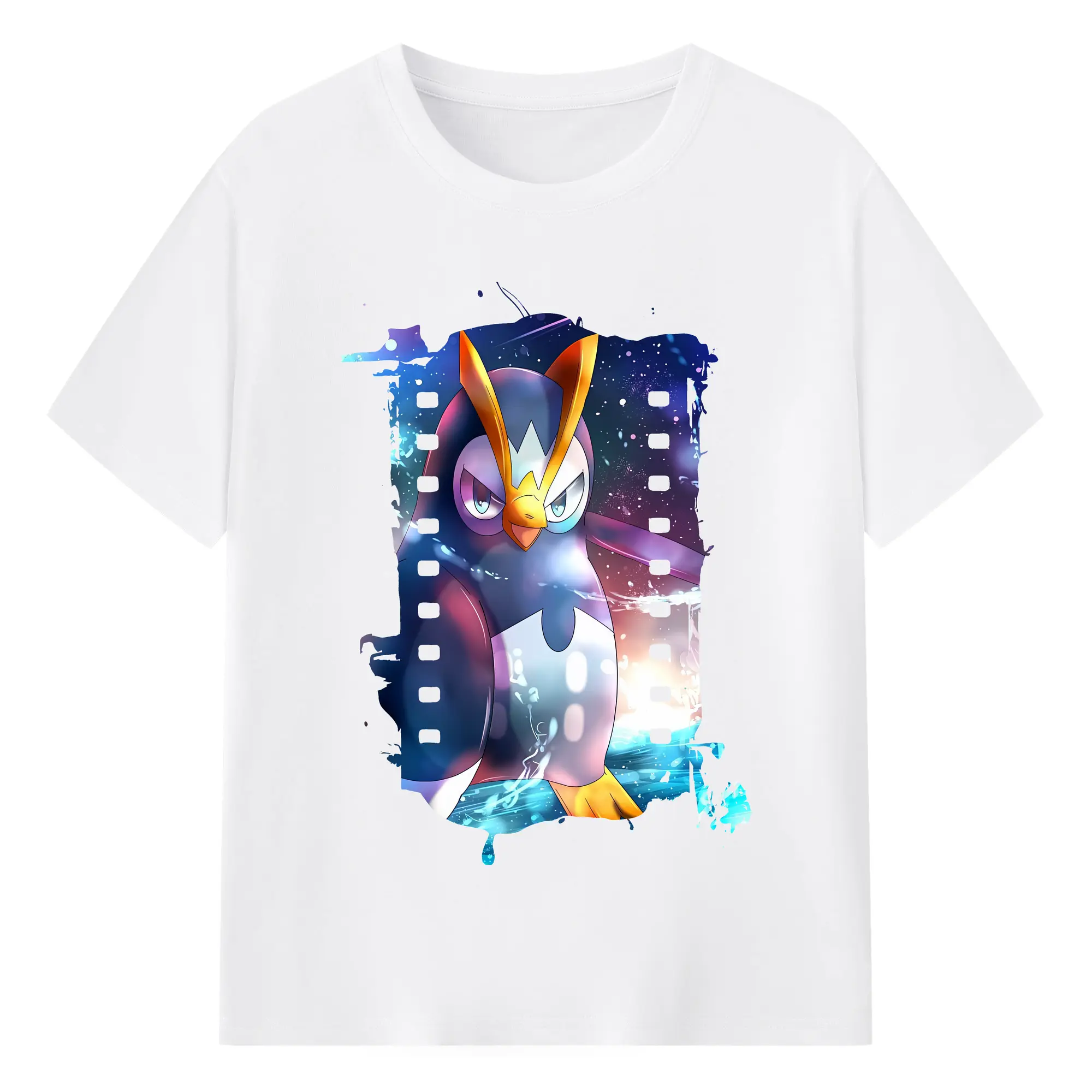 ポケモン グッズ,ポッチャマ - 綿100％ 半袖Tシャツ ・ フロントプリント ・ 快適 通気性 ・ 日常使い 散歩 スポーツ用