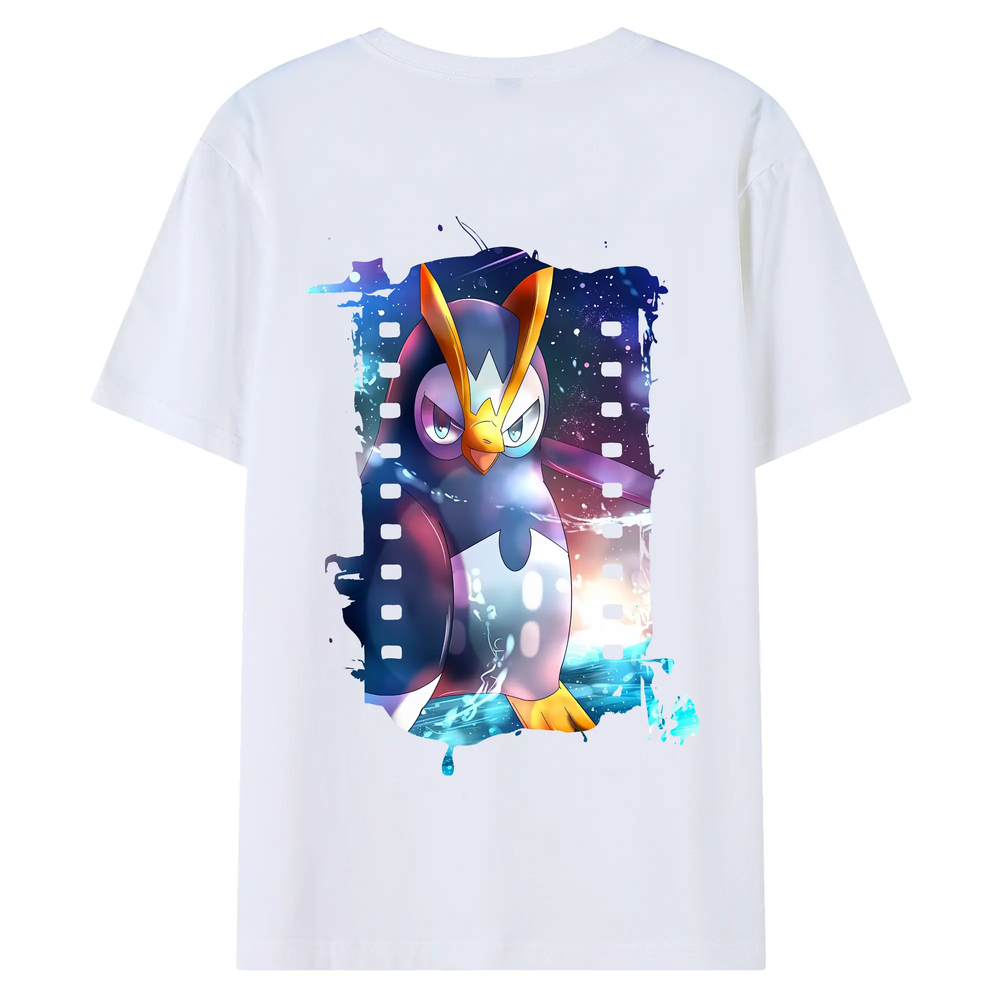 ポケモン グッズ,ポッチャマ - 綿100％ 半袖Tシャツ ・ バックプリント ・ 快適 通気性 ・ 日常使い 散歩 スポーツ用