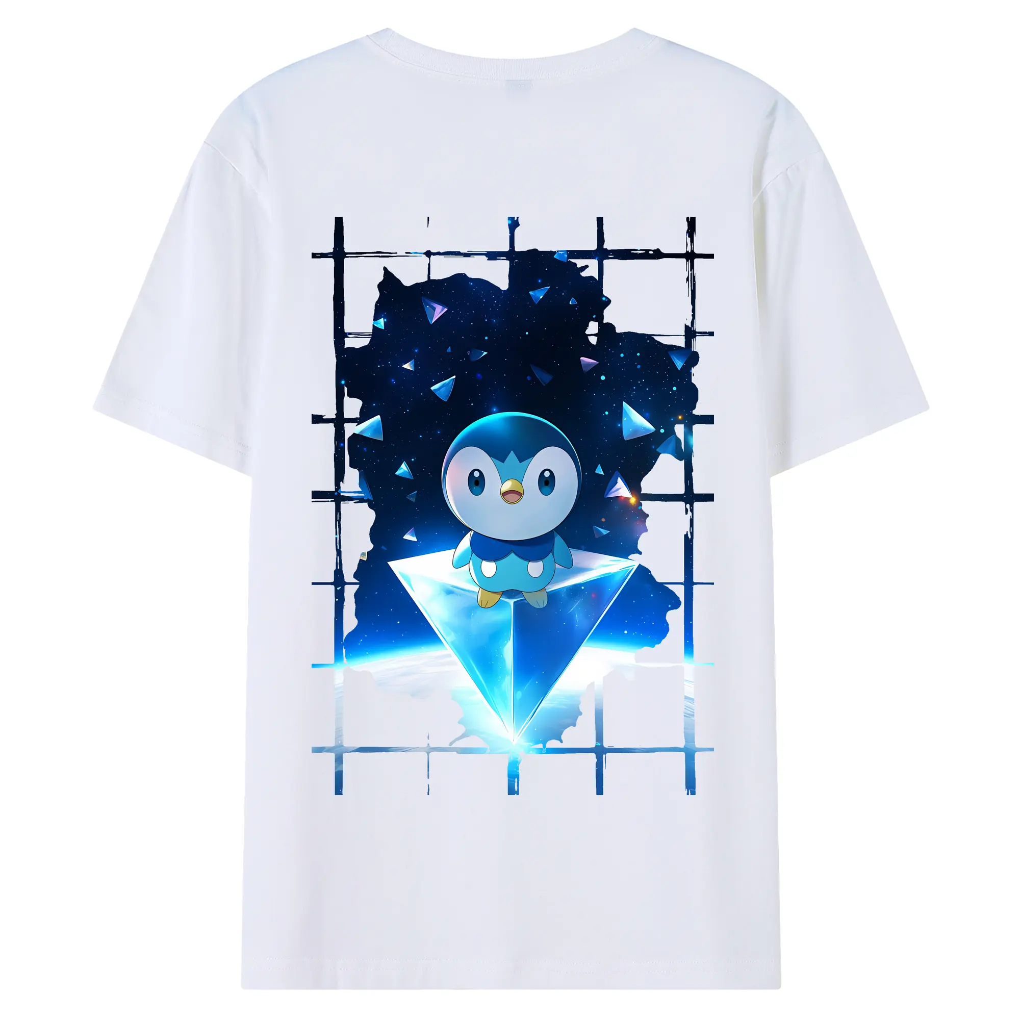 ポケモン グッズ,ポッチャマ - 綿100％ 半袖Tシャツ ・ バックプリント ・ 快適 通気性 ・ 日常使い 散歩 スポーツ用