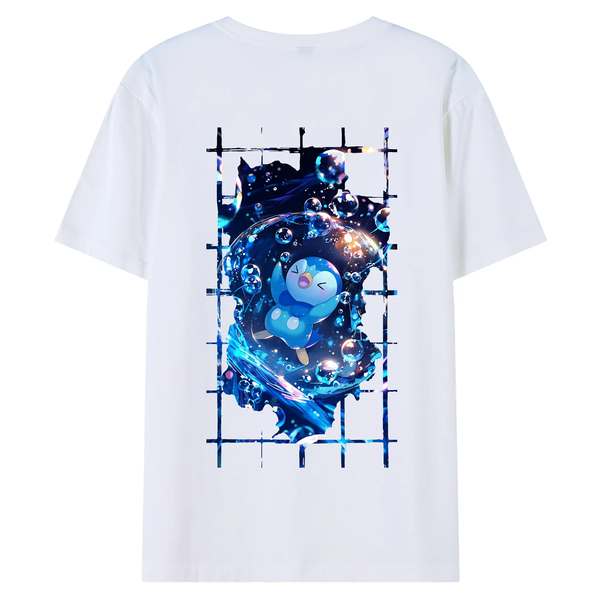 ポケモン グッズ,ポッチャマ - 綿100％ 半袖Tシャツ ・ バックプリント ・ 快適 通気性 ・ 日常使い 散歩 スポーツ用