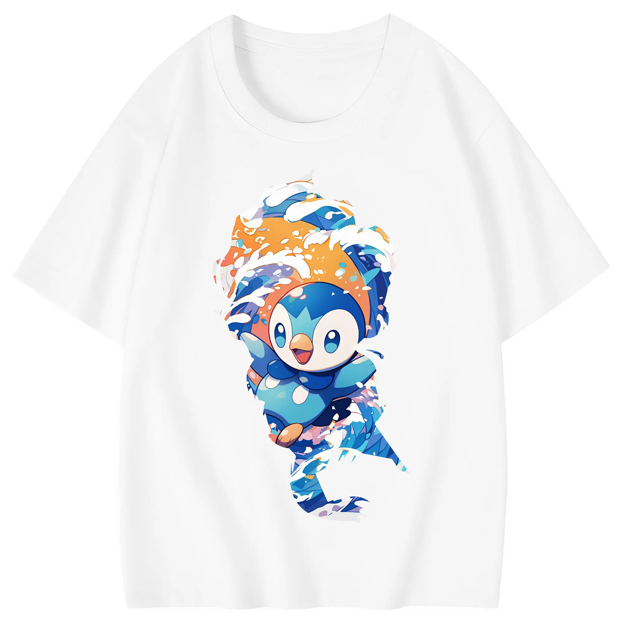 ポケモン グッズ,ポッチャマ - 綿100％ キッズTシャツ ・ フロントプリント ・ 快適 通気性 ・ スポーツ カジュアル 散歩用