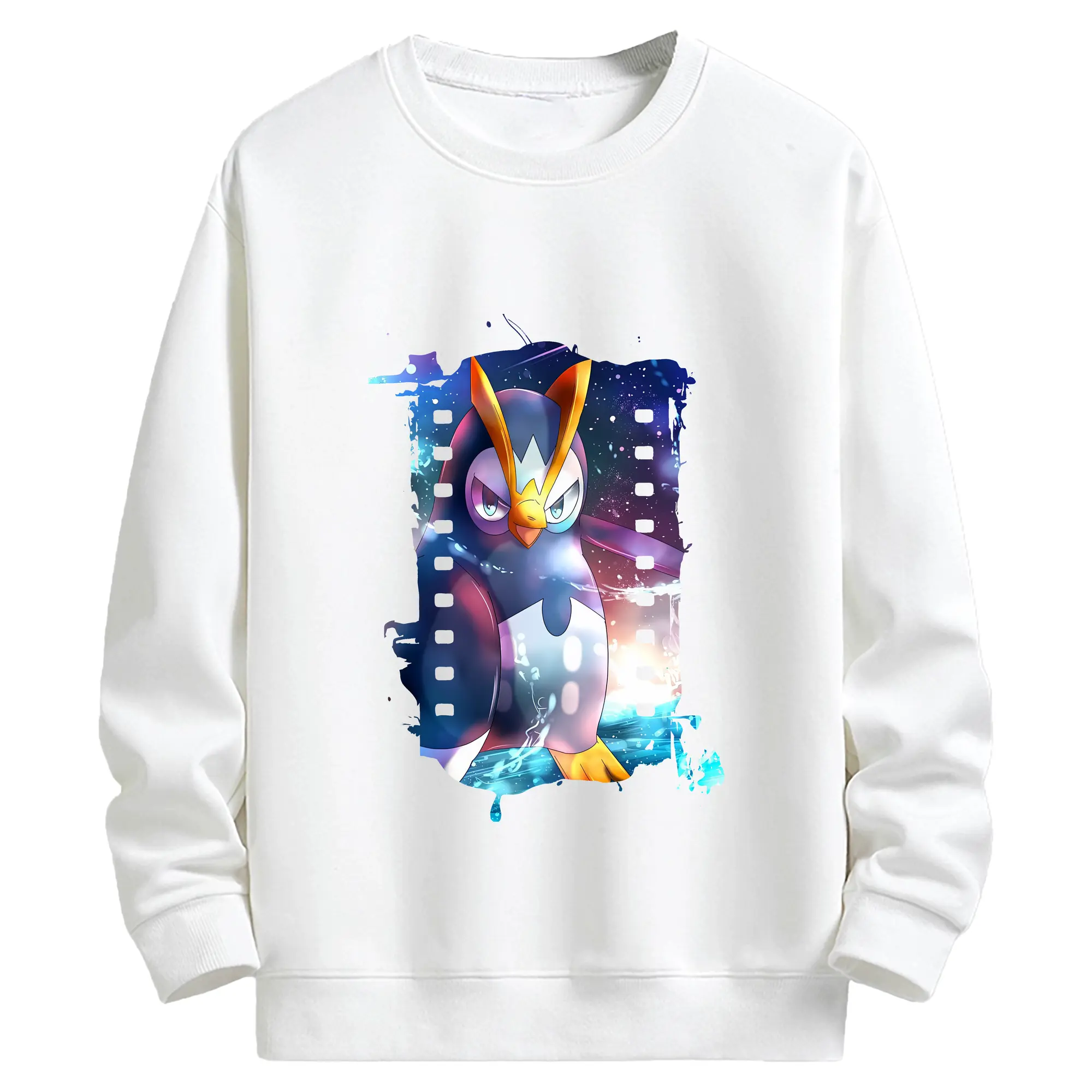 ポケモン グッズ,ポッチャマ - キッズ クルーネックスウェットシャツ ・ フロントプリント ・ 綿80％ ポリエステル20％ ・ 快適 通学 スポーツ 日常使い お散歩用