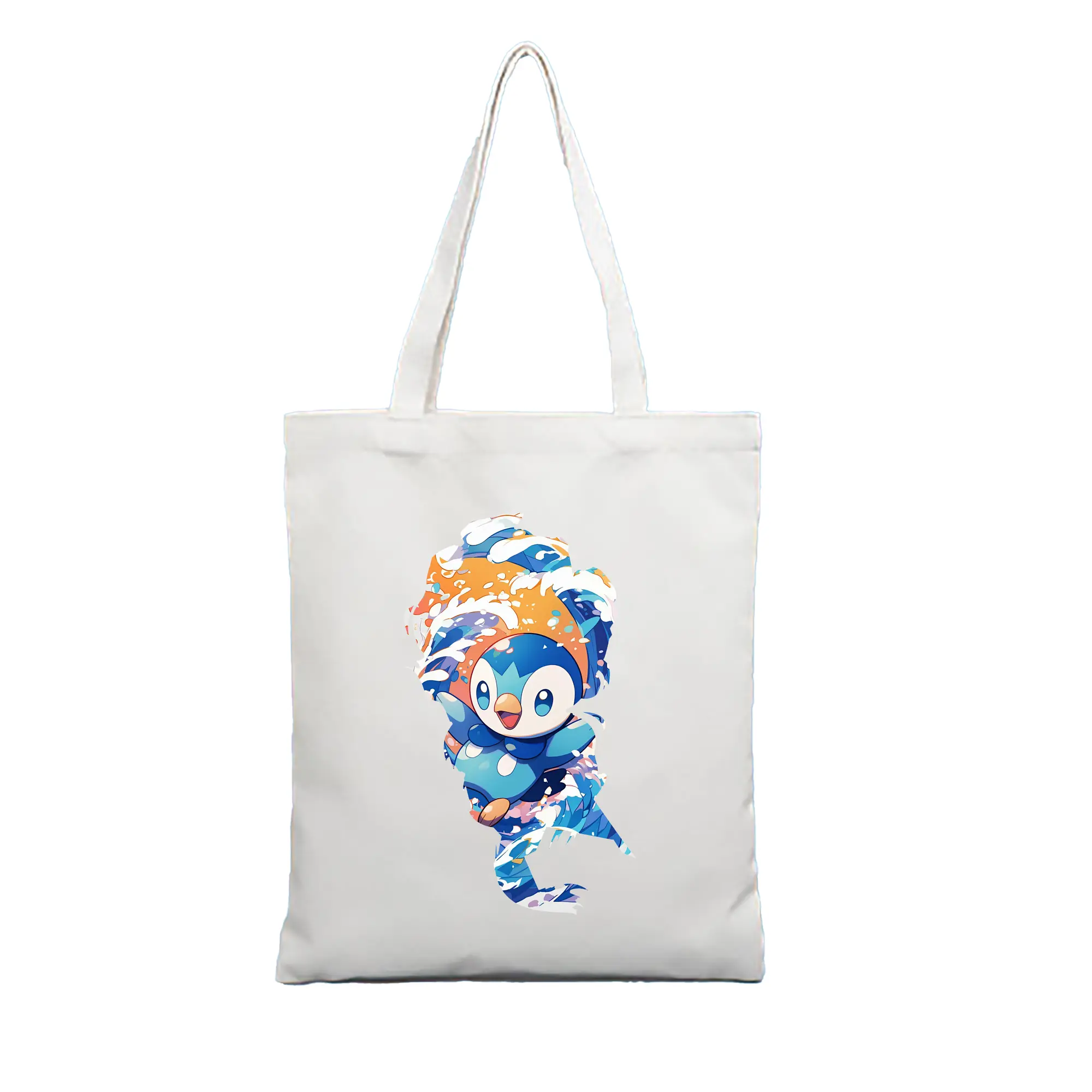 ポケモン グッズ,ポッチャマ - 縦型キャンバス手提げバッグ（トートバッグ） ・ キャンバス素材 ・ ショッピング用 ・ 軽量 丈夫 お手入れ簡単