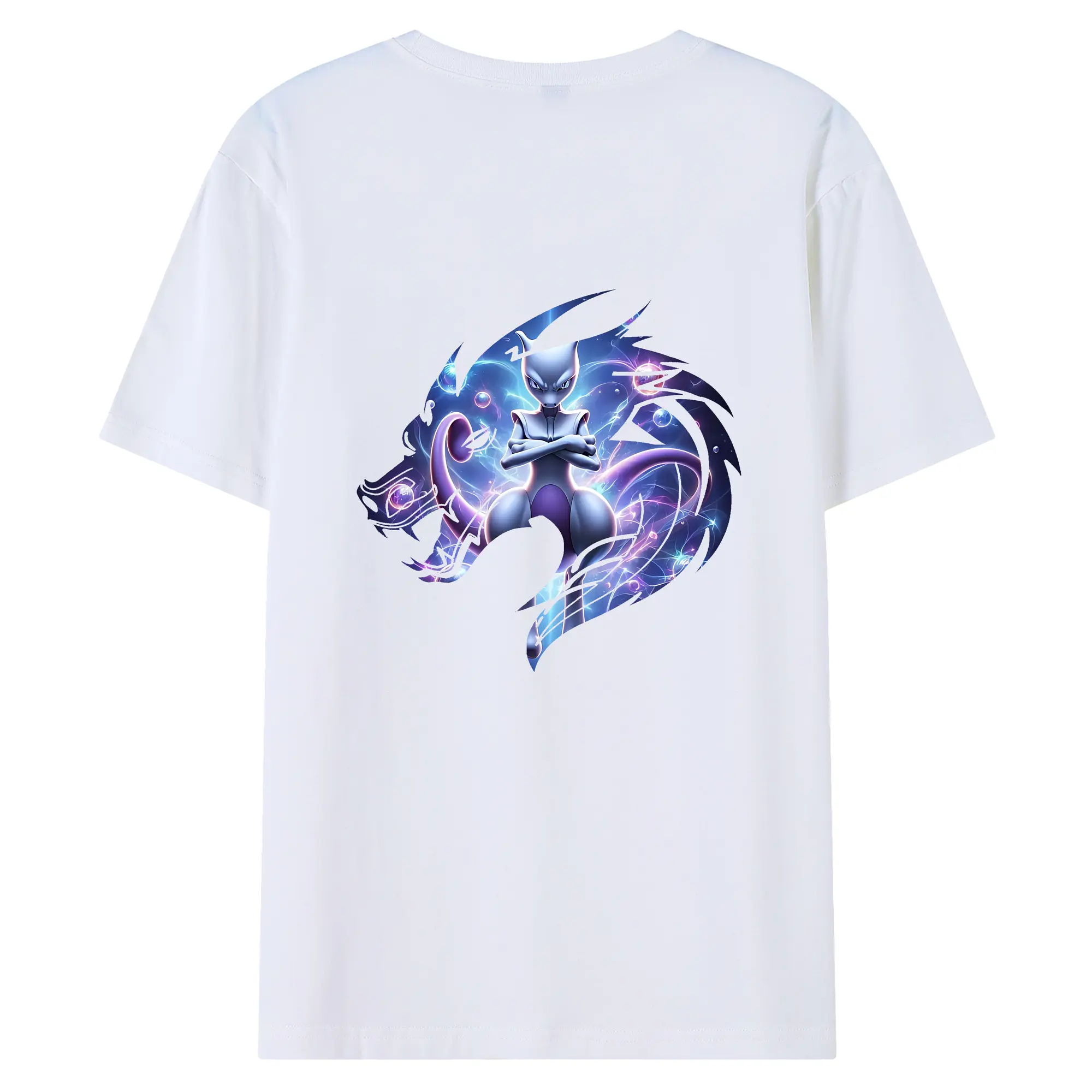 ポケモン グッズ,ミュウツー - 綿100％ 半袖Tシャツ ・ バックプリント ・ 快適 通気性 ・ 日常使い 散歩 スポーツ用
