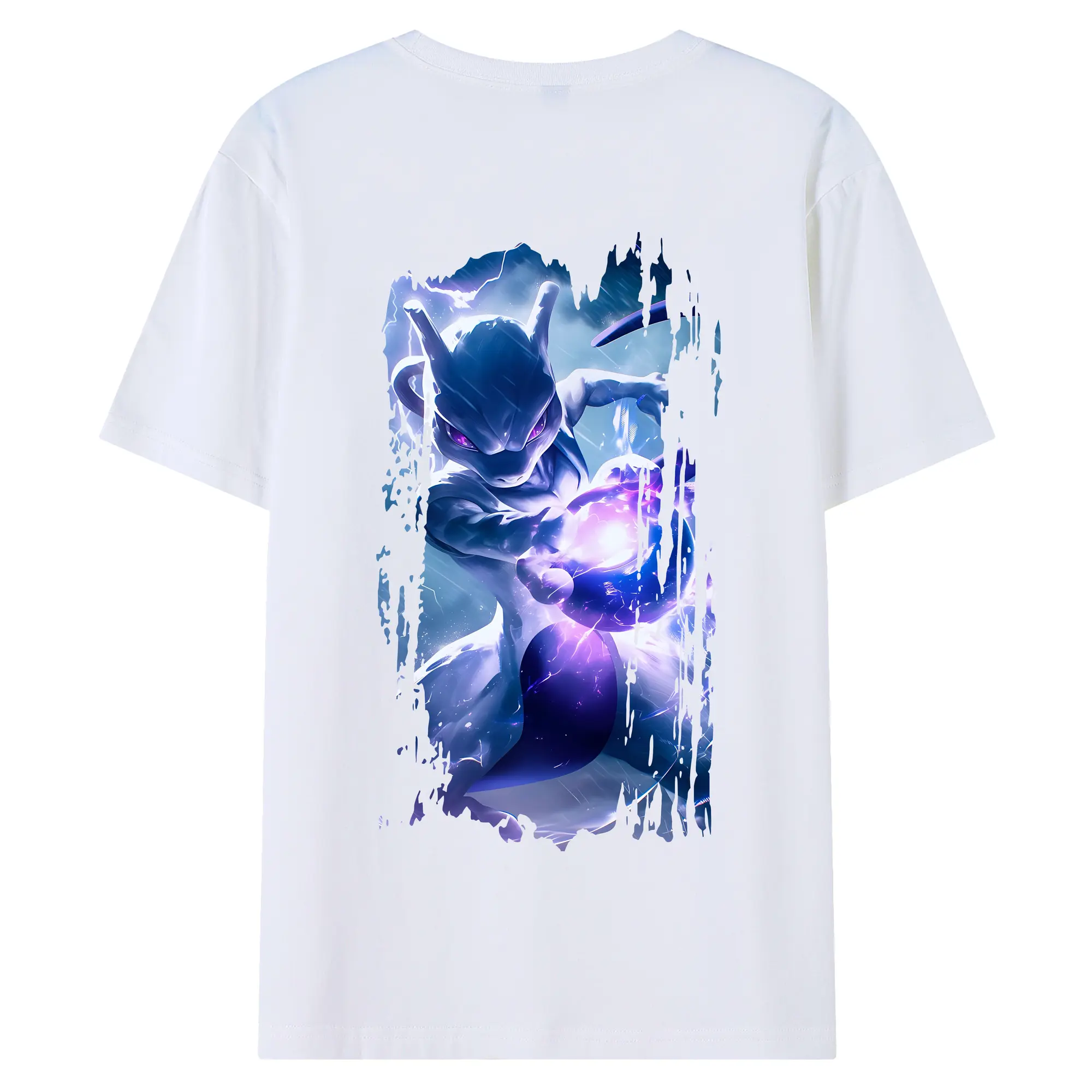 ポケモン グッズ,ミュウツー - 綿100％ 半袖Tシャツ ・ バックプリント ・ 快適 通気性 ・ 日常使い 散歩 スポーツ用