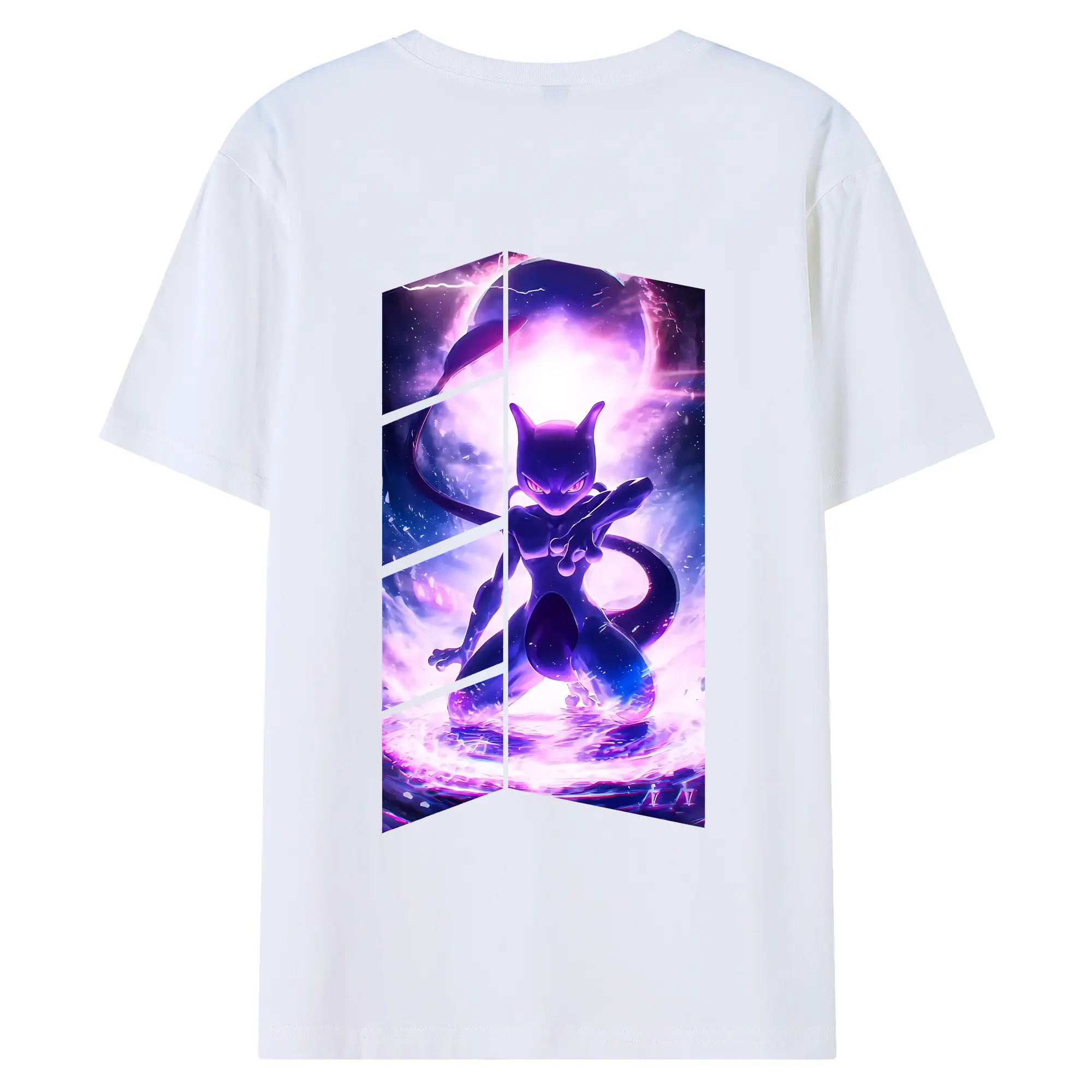 ポケモン グッズ,ミュウツー - 綿100％ 半袖Tシャツ ・ バックプリント ・ 快適 通気性 ・ 日常使い 散歩 スポーツ用