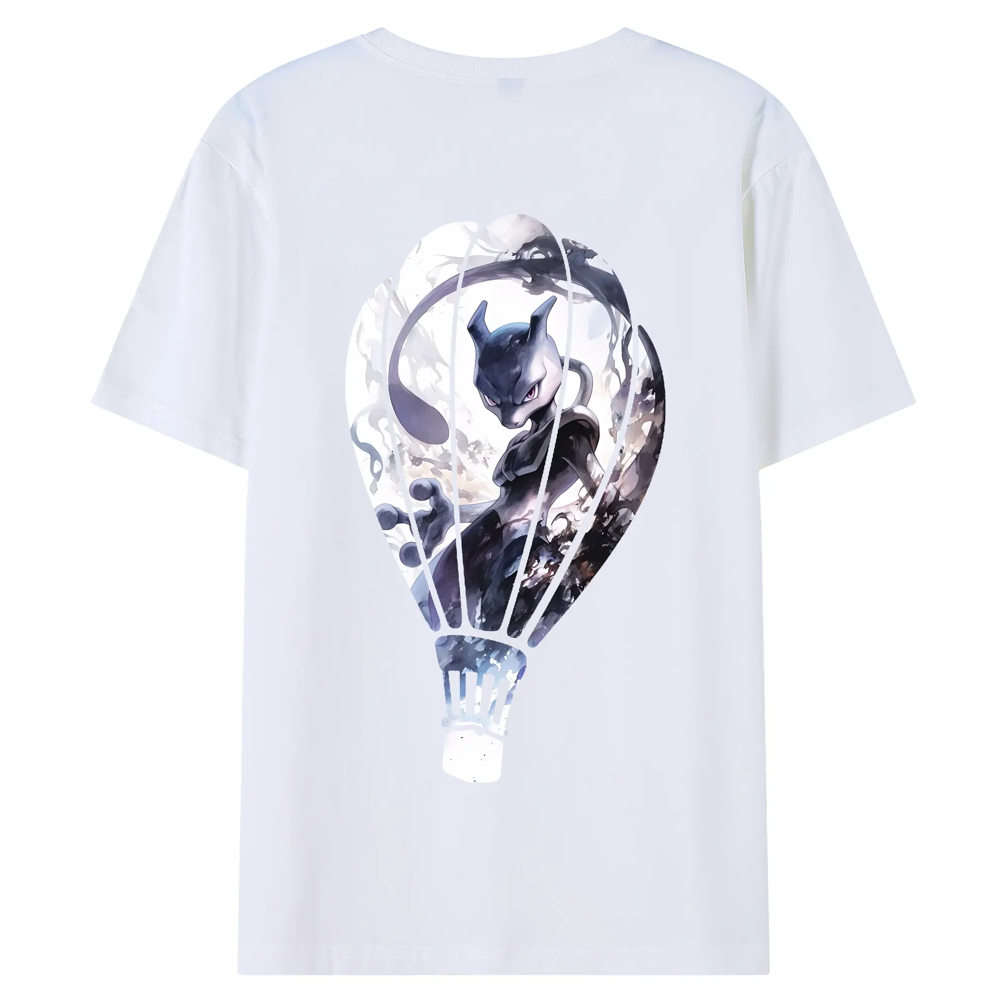 ポケモン グッズ,ミュウツー - 綿100％ 半袖Tシャツ ・ バックプリント ・ 快適 通気性 ・ 日常使い 散歩 スポーツ用