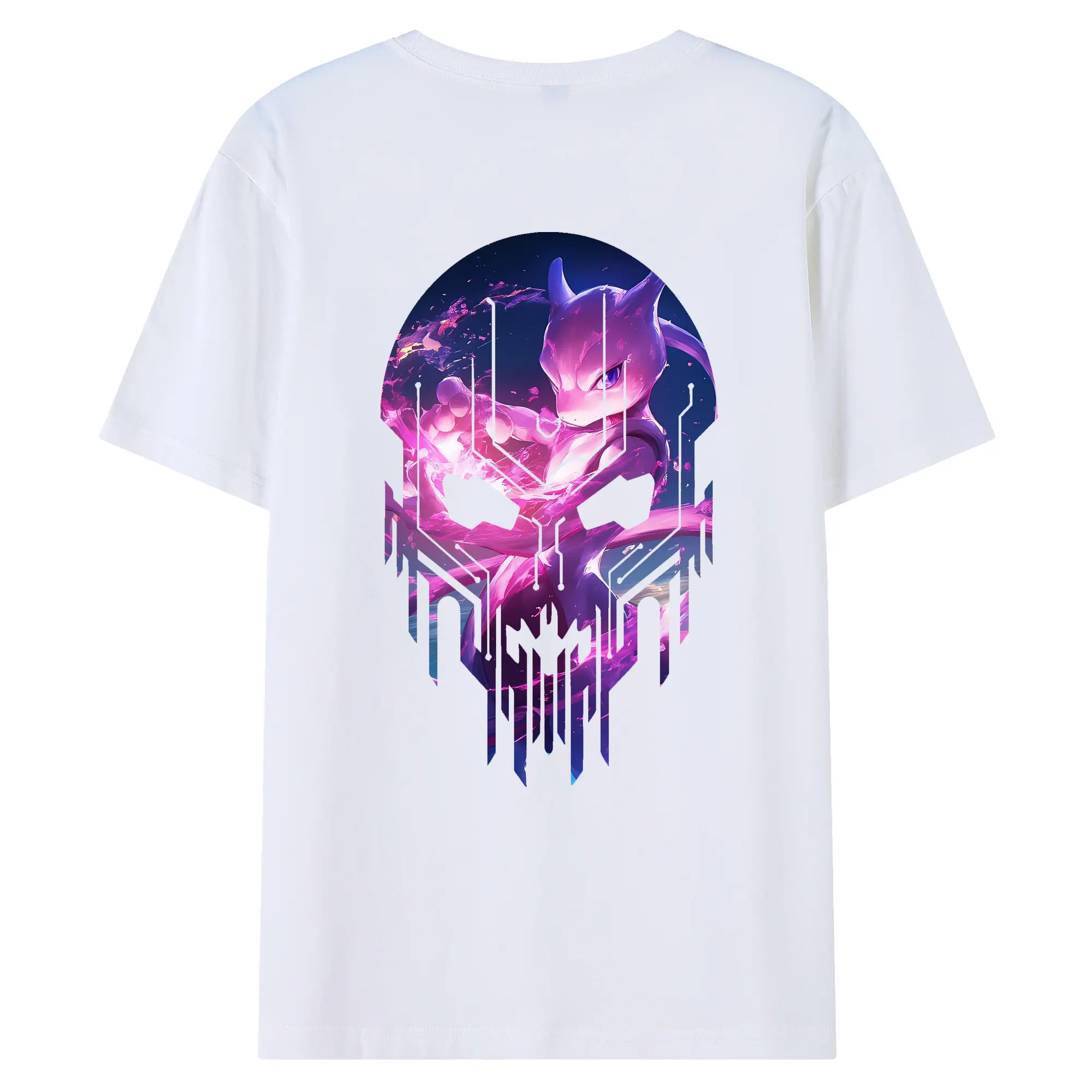 ポケモン グッズ,ミュウツー - 綿100％ 半袖Tシャツ ・ バックプリント ・ 快適 通気性 ・ 日常使い 散歩 スポーツ用