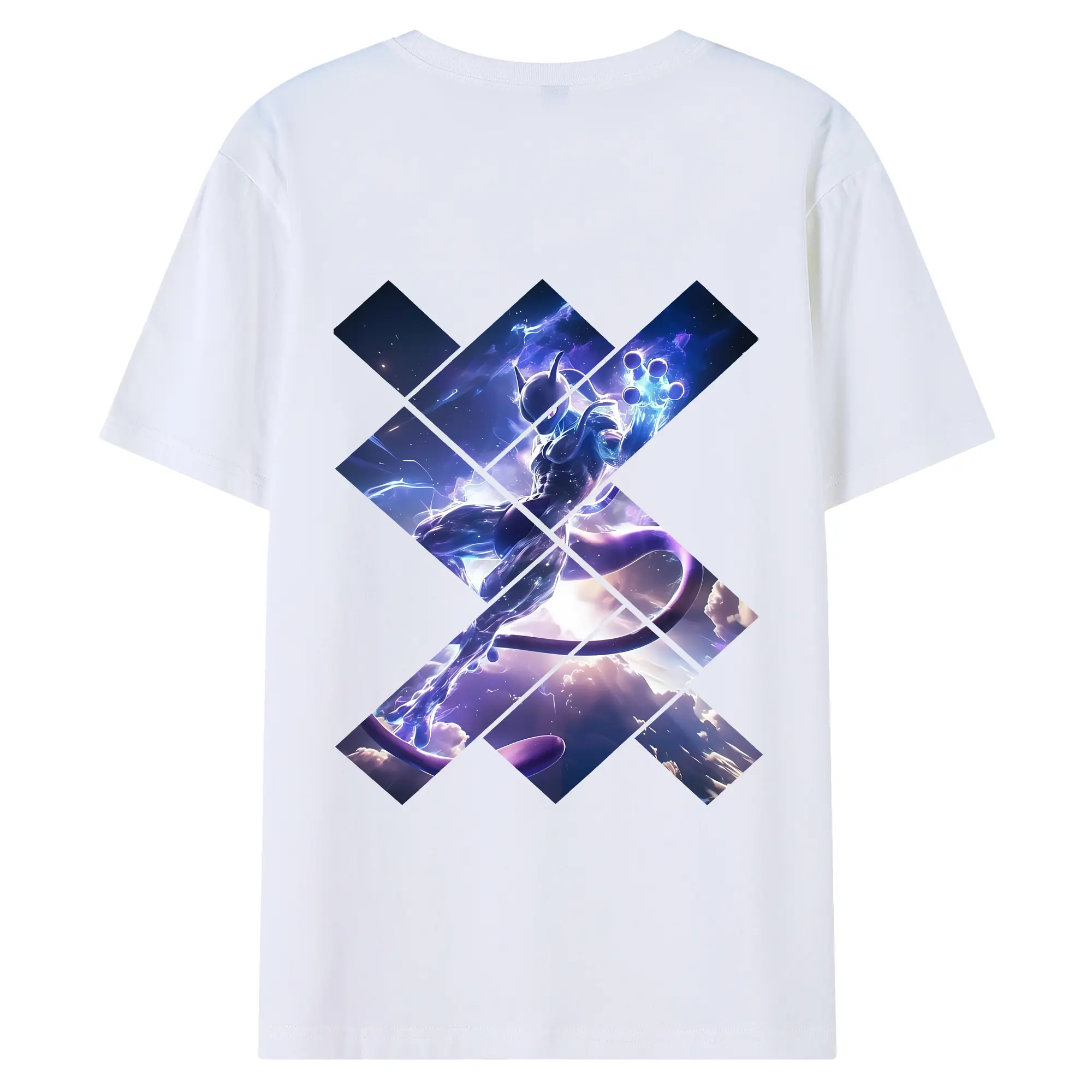 ポケモン グッズ,ミュウツー - 綿100％ 半袖Tシャツ ・ バックプリント ・ 快適 通気性 ・ 日常使い 散歩 スポーツ用