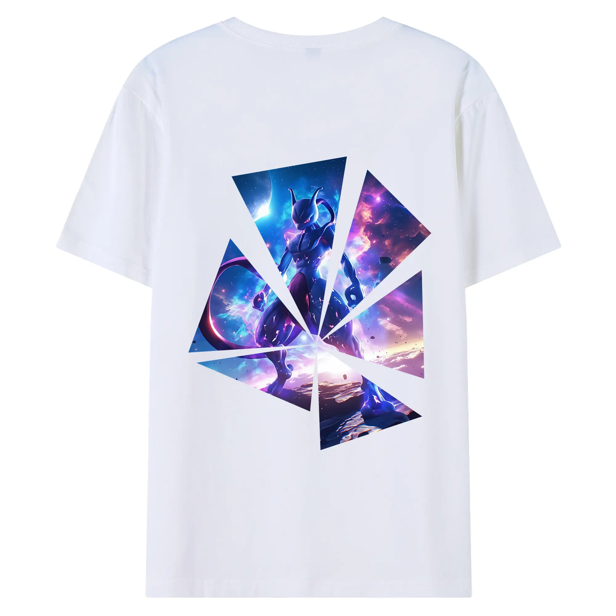 ポケモン グッズ,ミュウツー - 綿100％ 半袖Tシャツ ・ バックプリント ・ 快適 通気性 ・ 日常使い 散歩 スポーツ用