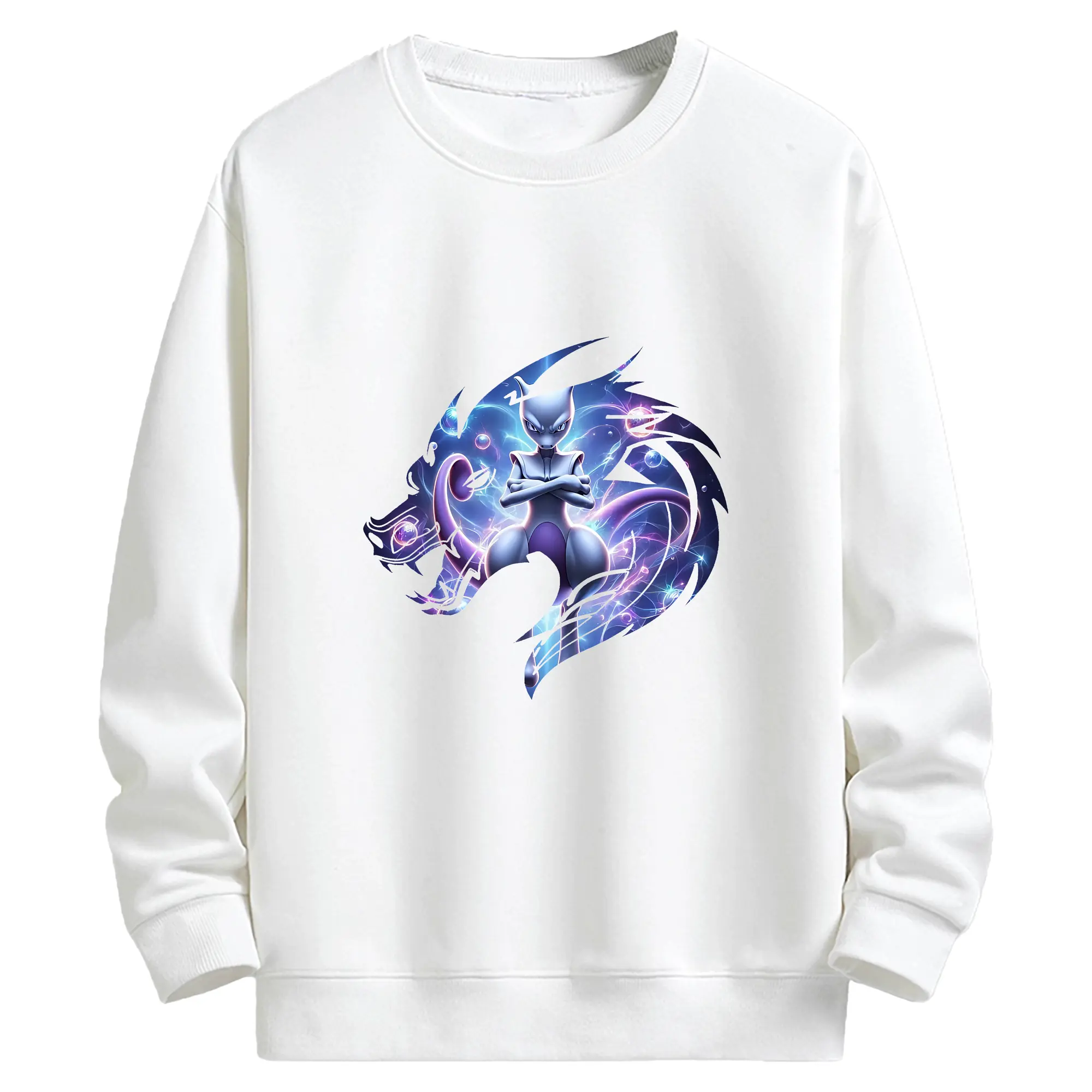 ポケモン グッズ,ミュウツー - キッズ クルーネックスウェットシャツ ・ フロントプリント ・ 綿80％ ポリエステル20％ ・ 快適 通学 スポーツ 日常使い お散歩用