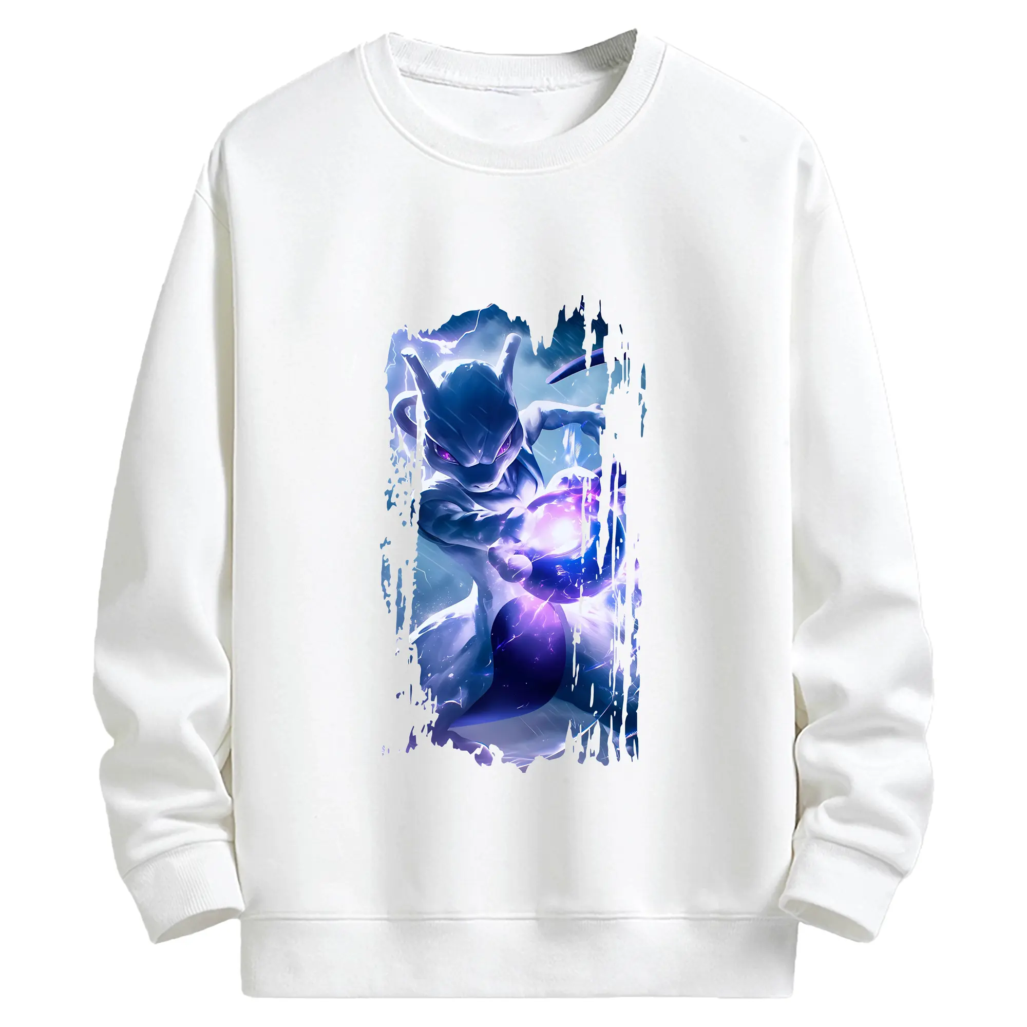 ポケモン グッズ,ミュウツー - キッズ クルーネックスウェットシャツ ・ フロントプリント ・ 綿80％ ポリエステル20％ ・ 快適 通学 スポーツ 日常使い お散歩用