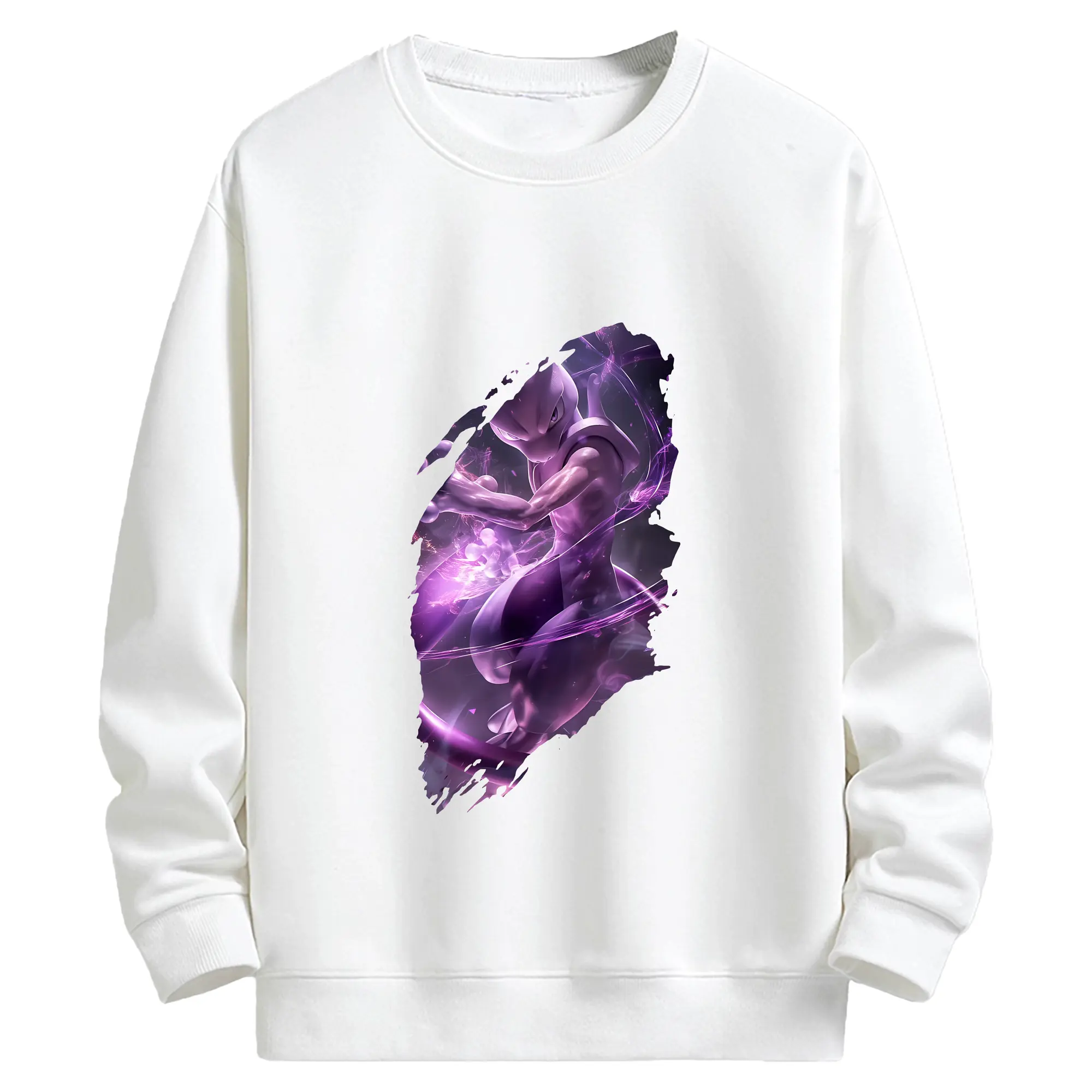 ポケモン グッズ,ミュウツー - キッズ クルーネックスウェットシャツ ・ フロントプリント ・ 綿80％ ポリエステル20％ ・ 快適 通学 スポーツ 日常使い お散歩用