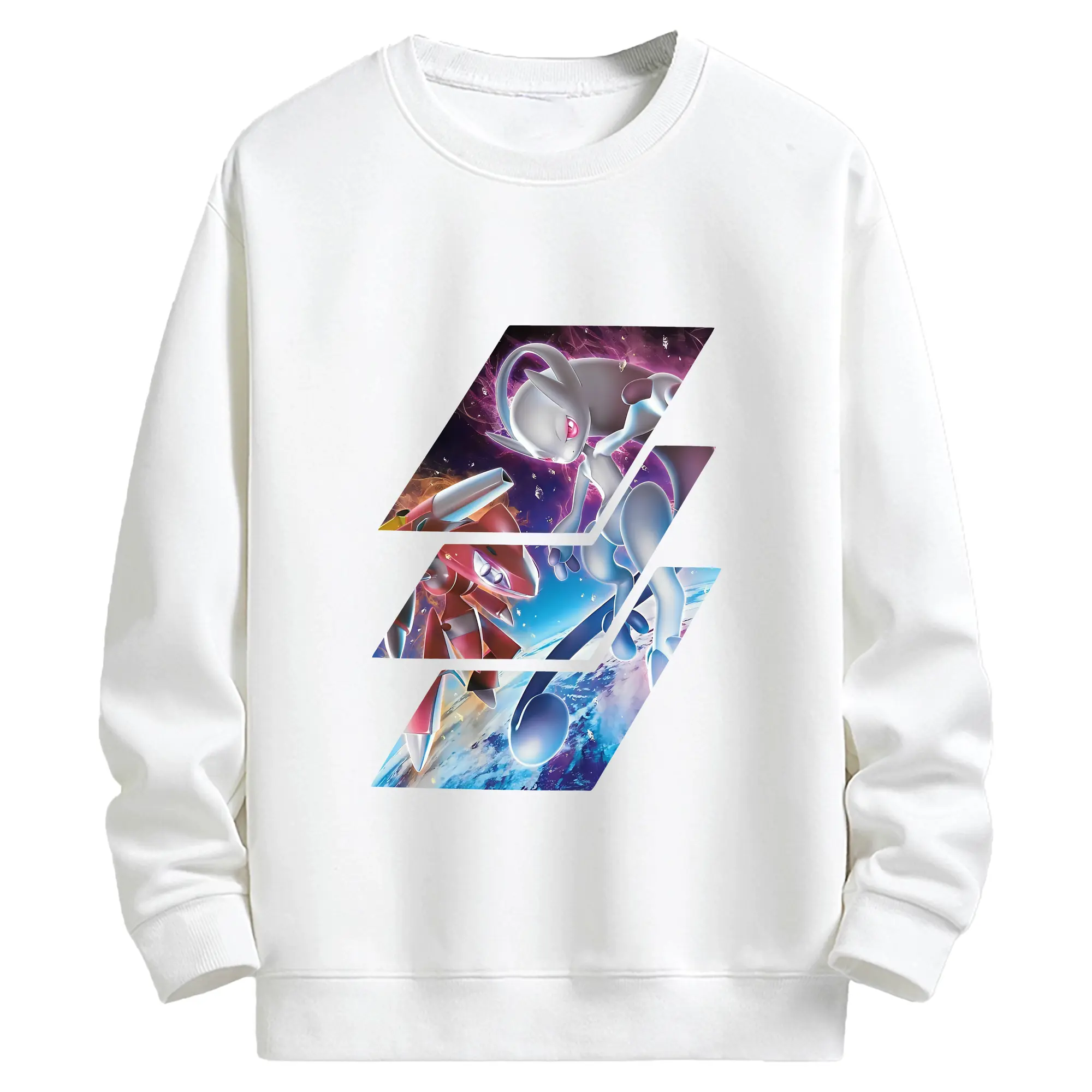 ポケモン グッズ,ミュウツー - キッズ クルーネックスウェットシャツ ・ フロントプリント ・ 綿80％ ポリエステル20％ ・ 快適 通学 スポーツ 日常使い お散歩用