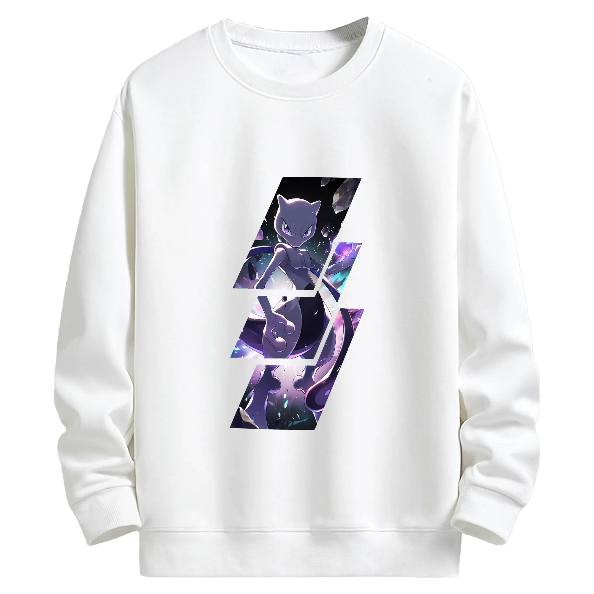 ポケモン グッズ,ミュウツー - キッズ クルーネックスウェットシャツ ・ フロントプリント ・ 綿80％ ポリエステル20％ ・ 快適 通学 スポーツ 日常使い お散歩用