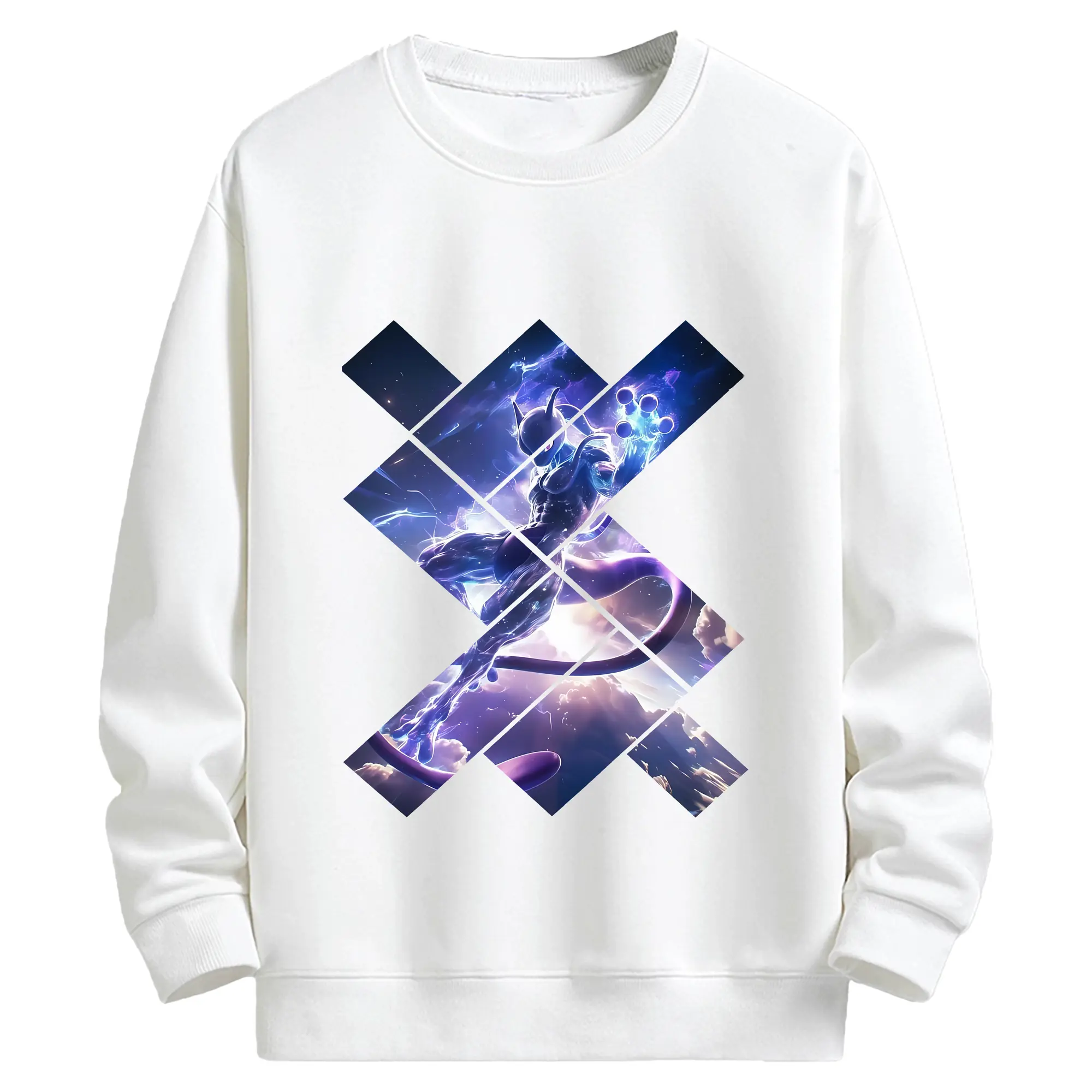 ポケモン グッズ,ミュウツー - キッズ クルーネックスウェットシャツ ・ フロントプリント ・ 綿80％ ポリエステル20％ ・ 快適 通学 スポーツ 日常使い お散歩用