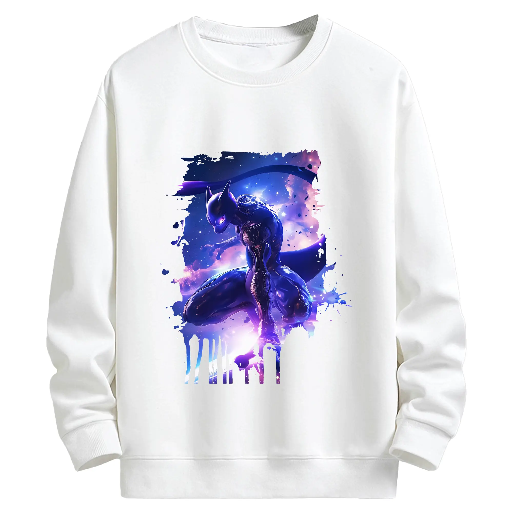 ポケモン グッズ,ミュウツー - キッズ クルーネックスウェットシャツ ・ フロントプリント ・ 綿80％ ポリエステル20％ ・ 快適 通学 スポーツ 日常使い お散歩用