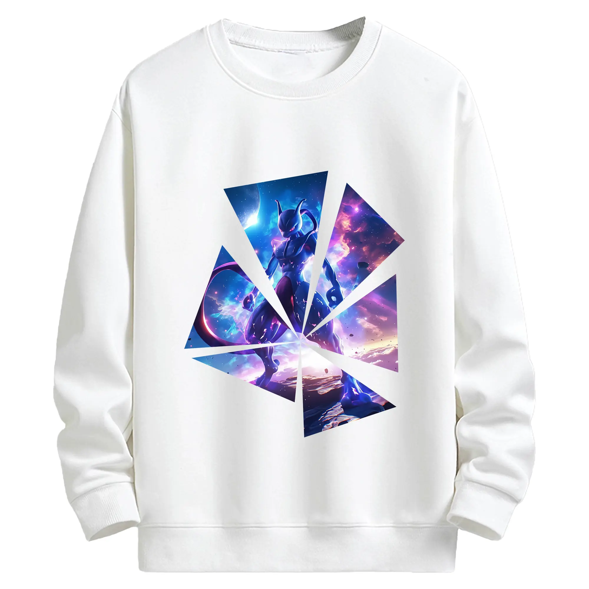 ポケモン グッズ,ミュウツー - キッズ クルーネックスウェットシャツ ・ フロントプリント ・ 綿80％ ポリエステル20％ ・ 快適 通学 スポーツ 日常使い お散歩用